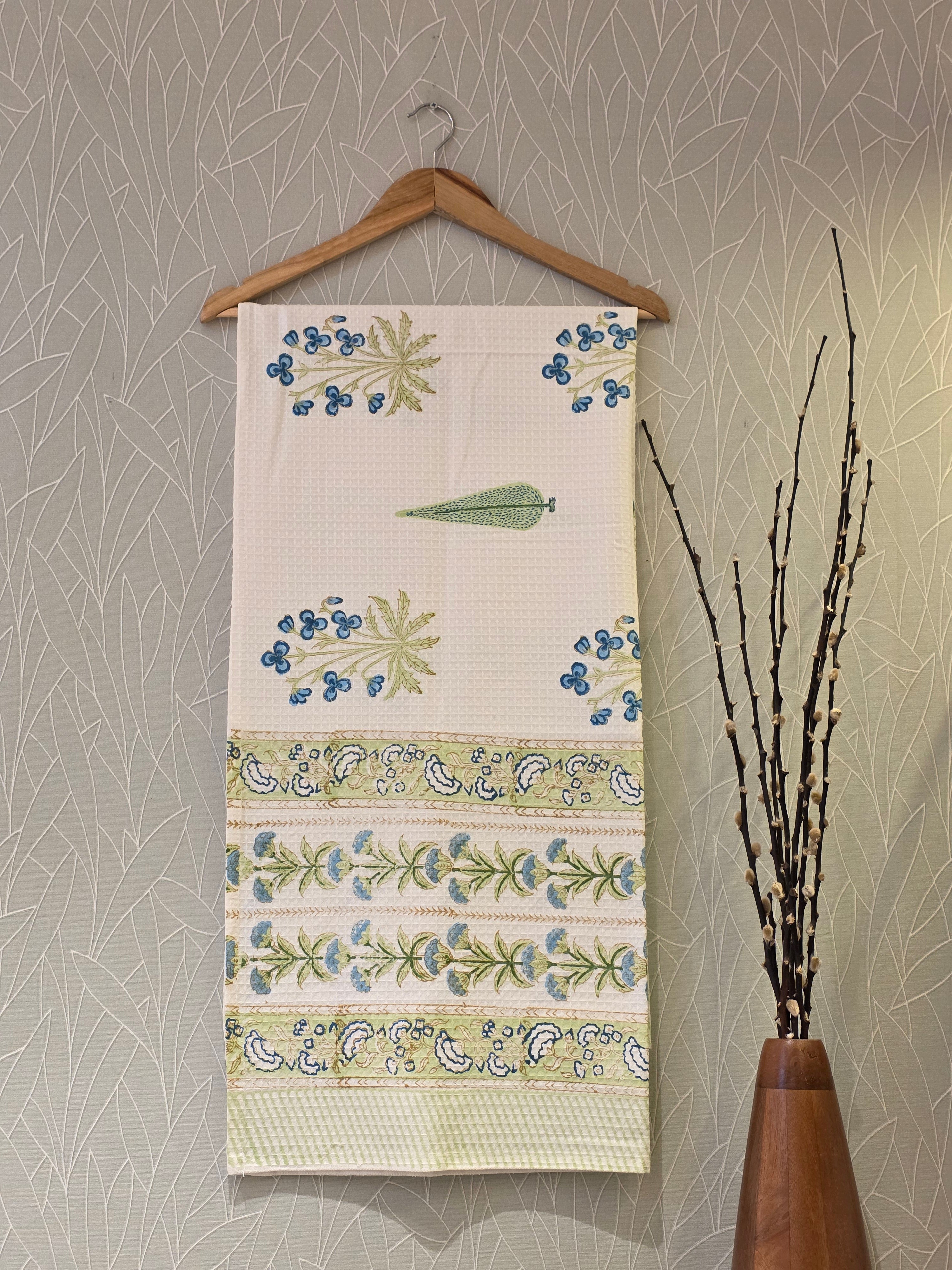 Pure Cotton Hand Block Print Bath Towel