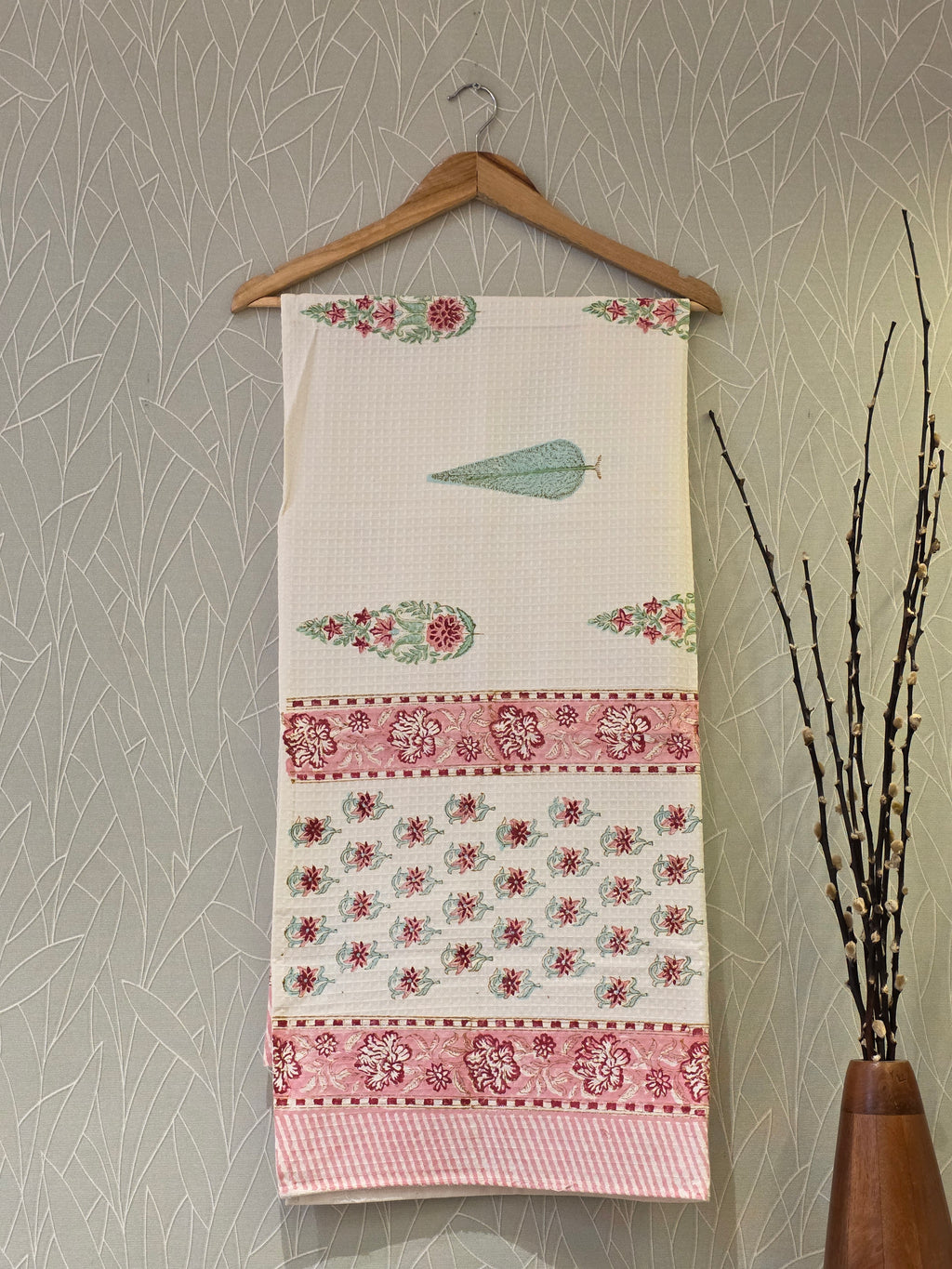 Pure Cotton Hand Block Print Bath Towel
