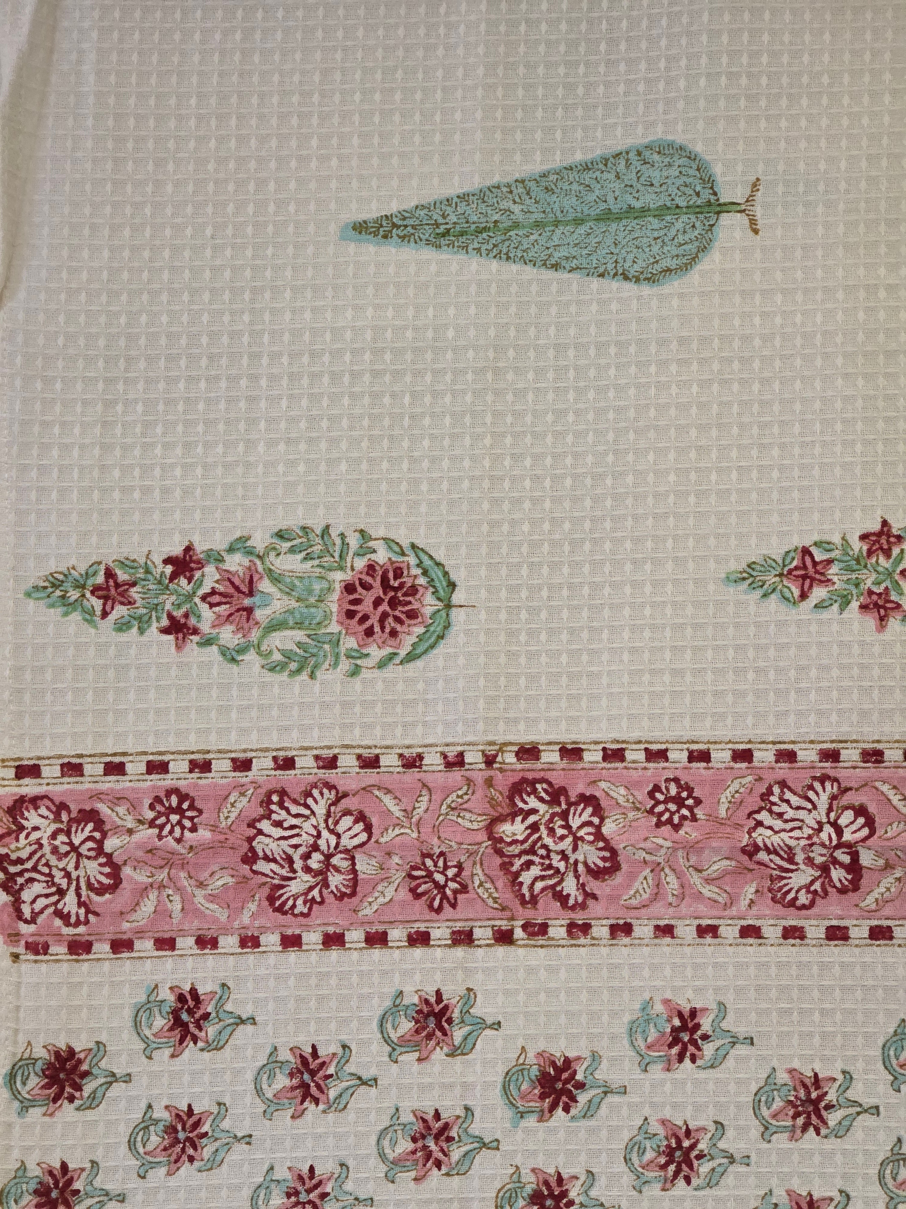 Pure Cotton Hand Block Print Bath Towel