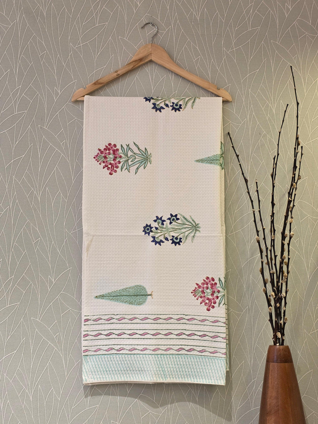 Pure Cotton Hand Block Print Bath Towel