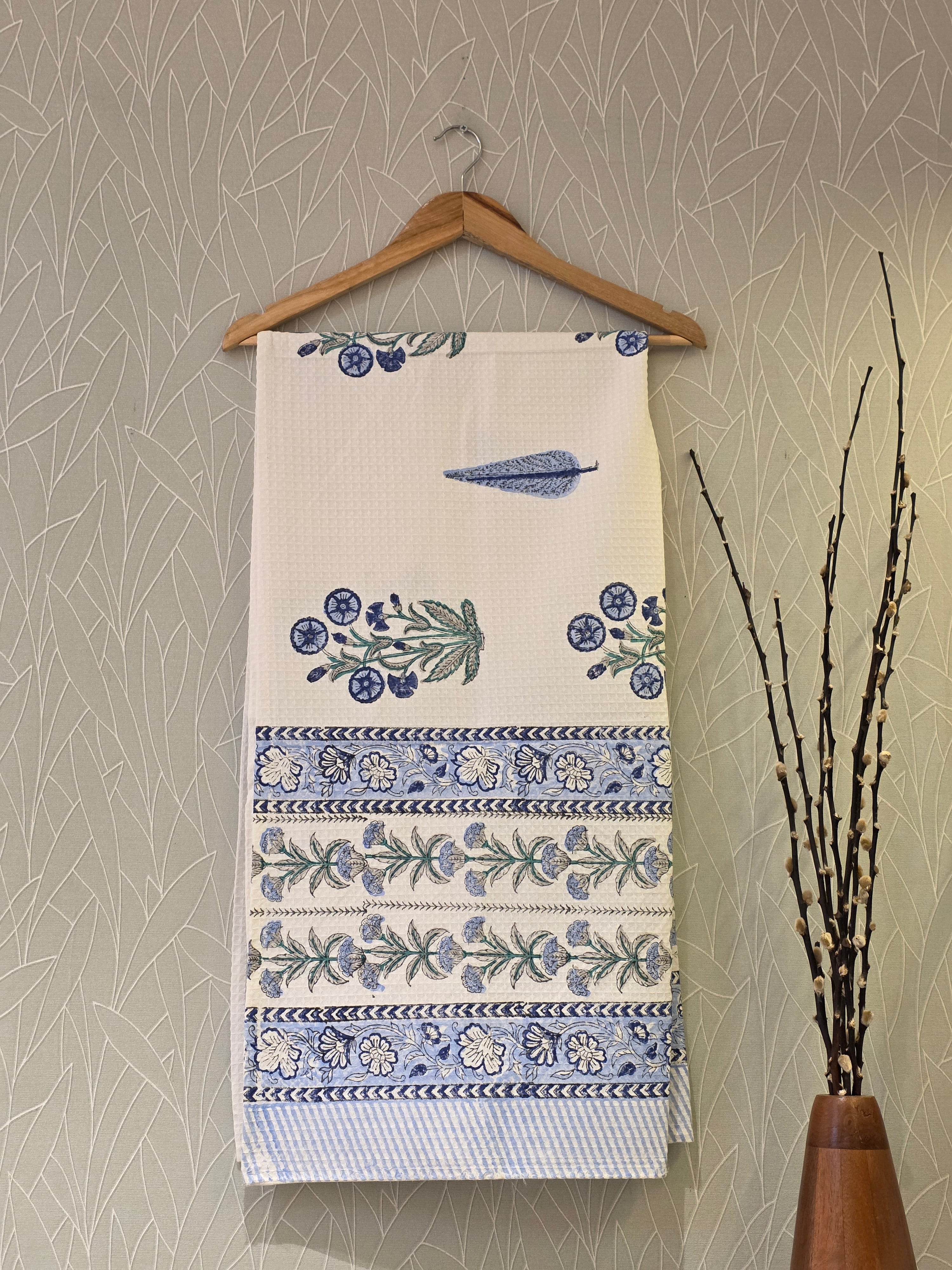 Pure Cotton Hand Block Print Bath Towel