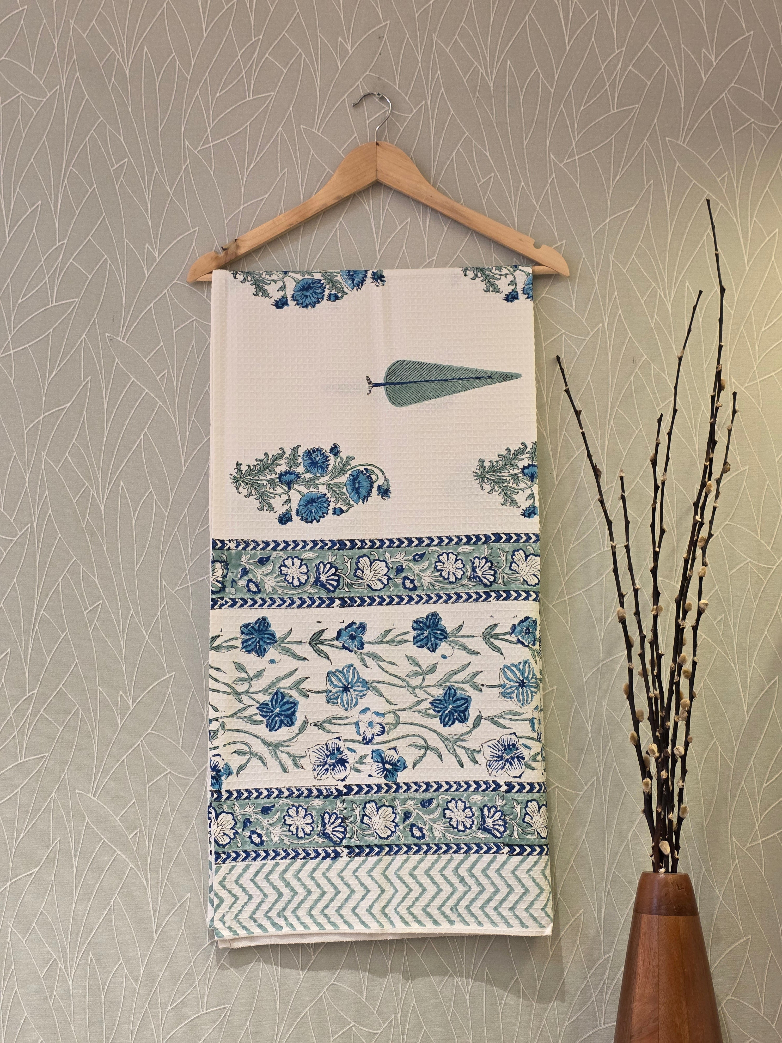 Pure Cotton Hand Block Print Bath Towel