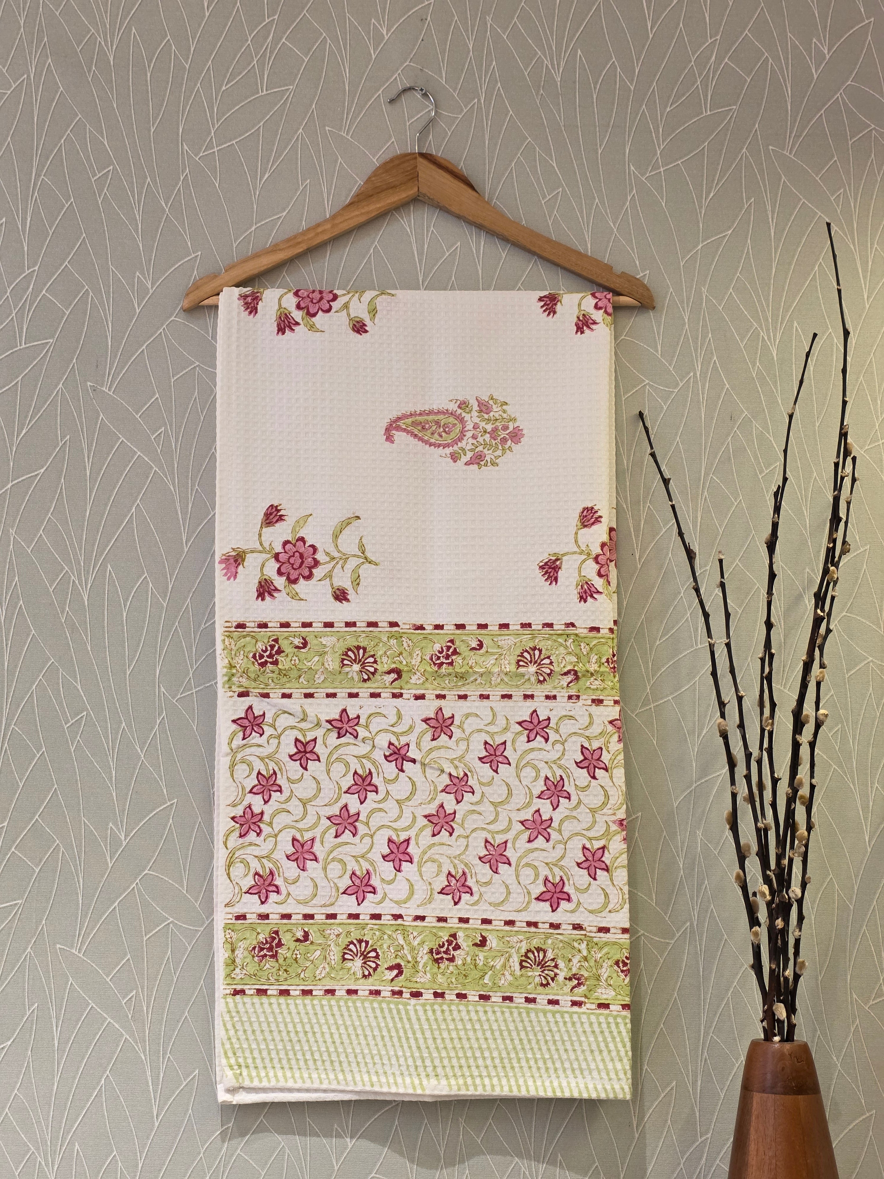 Pure Cotton Hand Block Print Bath Towel