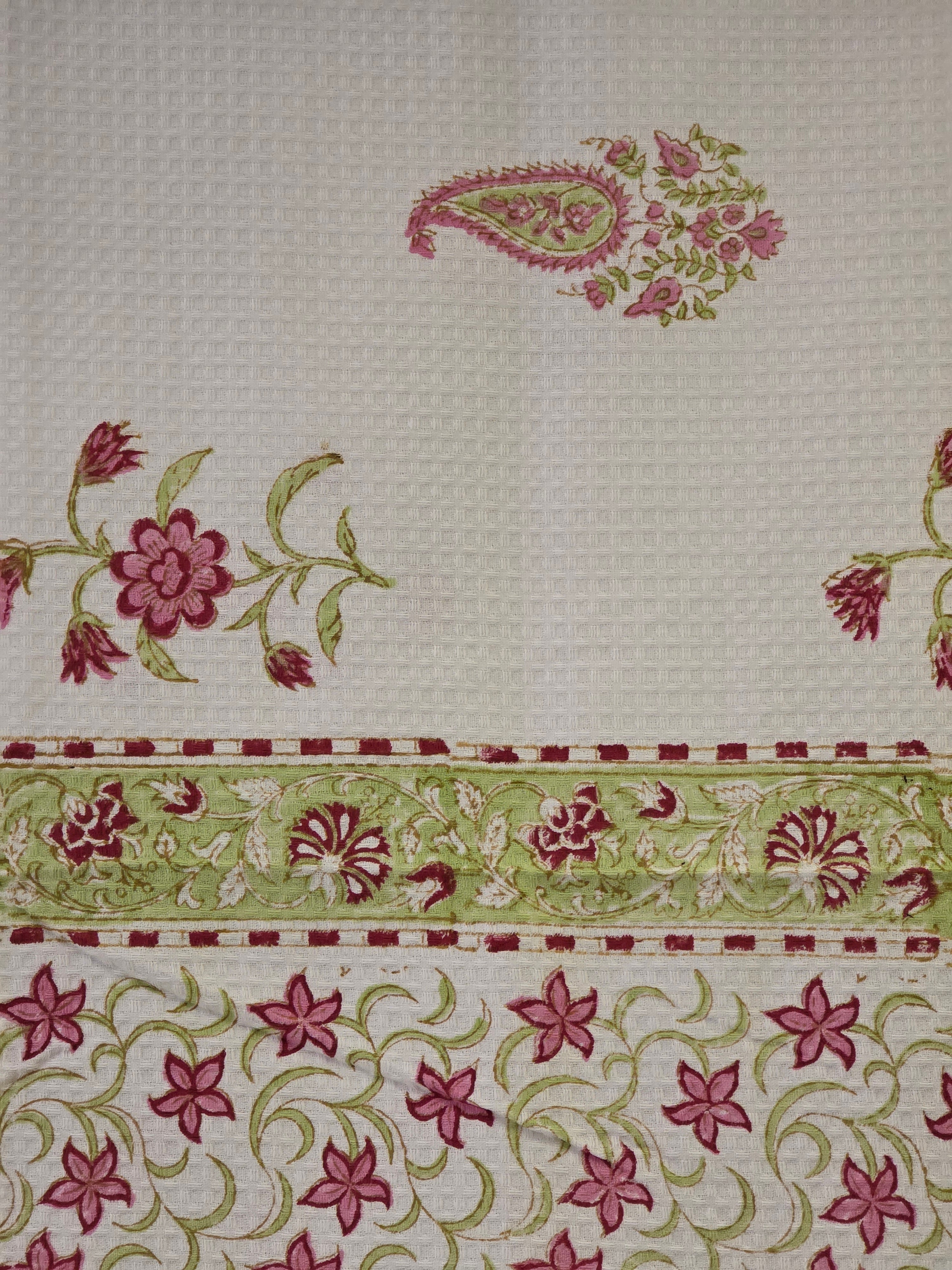 Pure Cotton Hand Block Print Bath Towel