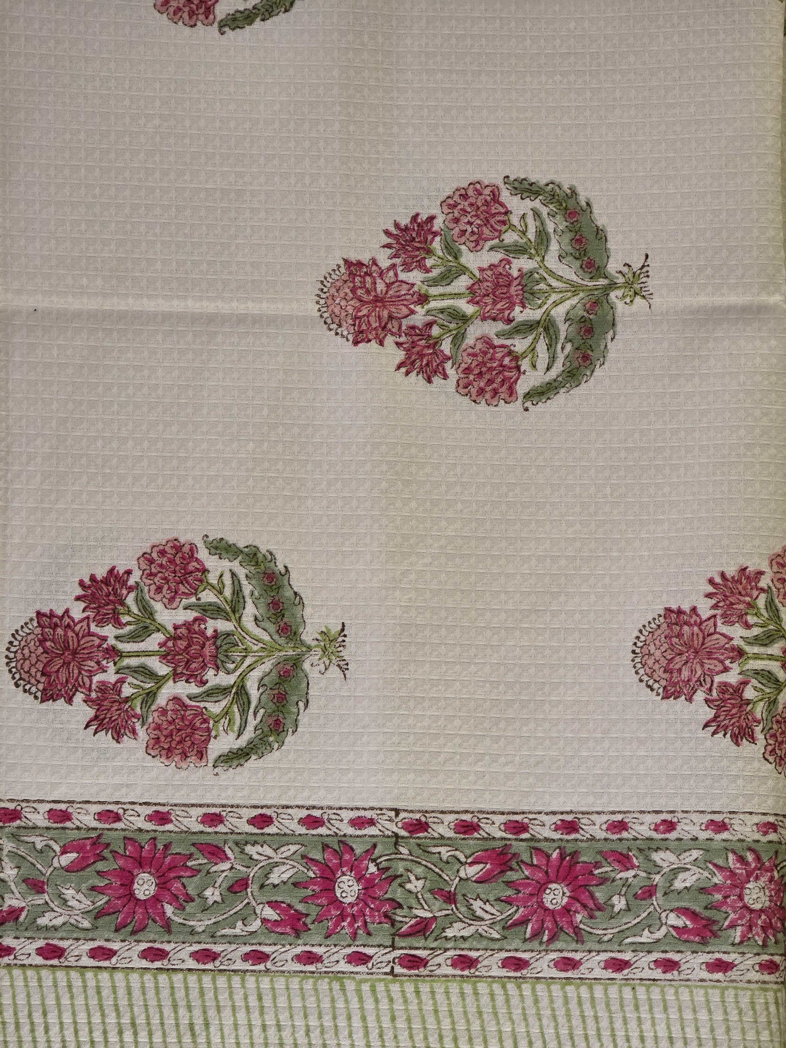 Pure Cotton Hand Block Print Bath Towel