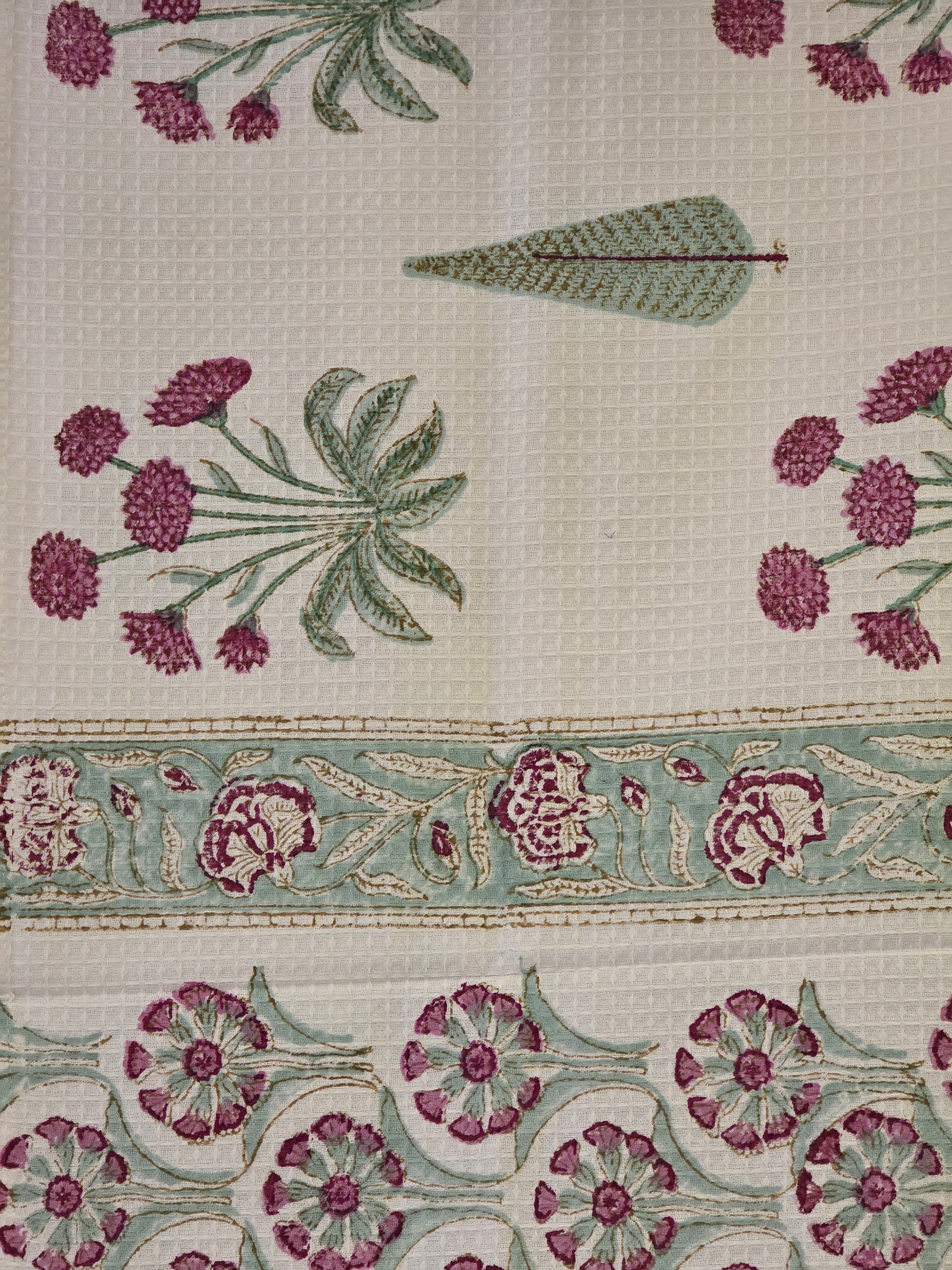 Pure Cotton Hand Block Print Bath Towel
