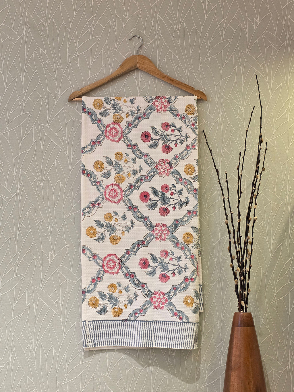 Pure Cotton Hand Block Print Bath Towel