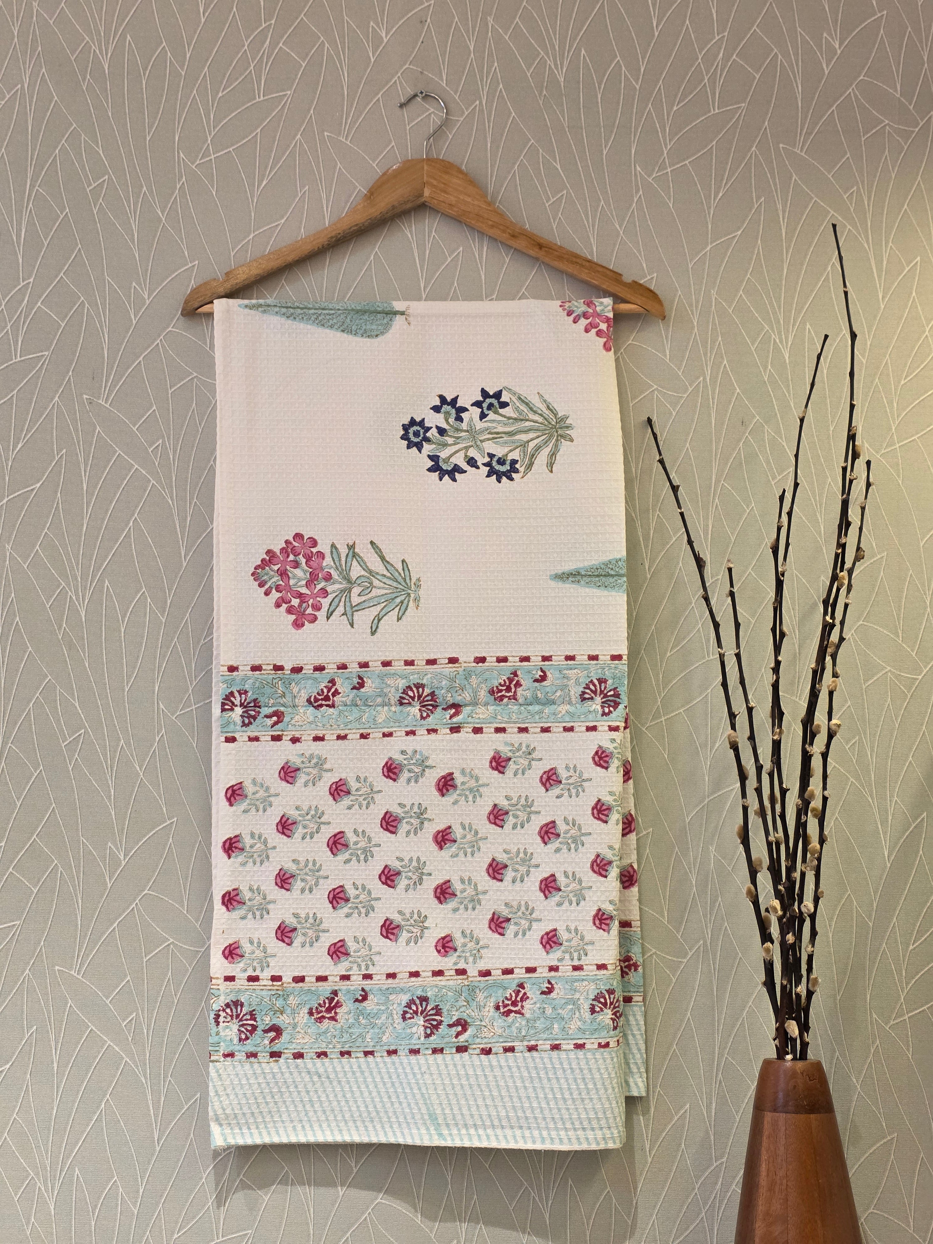 Pure Cotton Hand Block Print Bath Towel