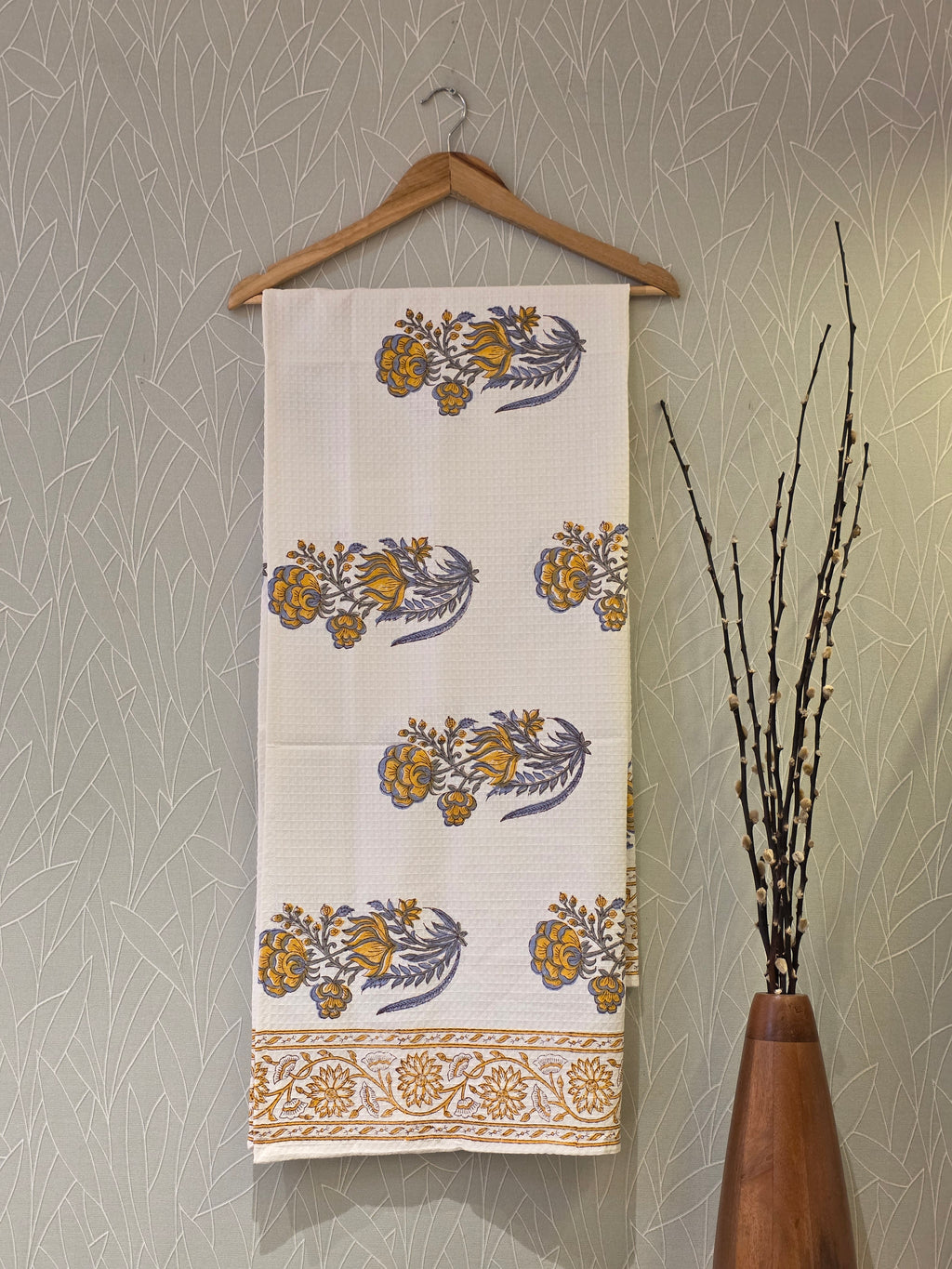 Pure Cotton Hand Block Print Bath Towel