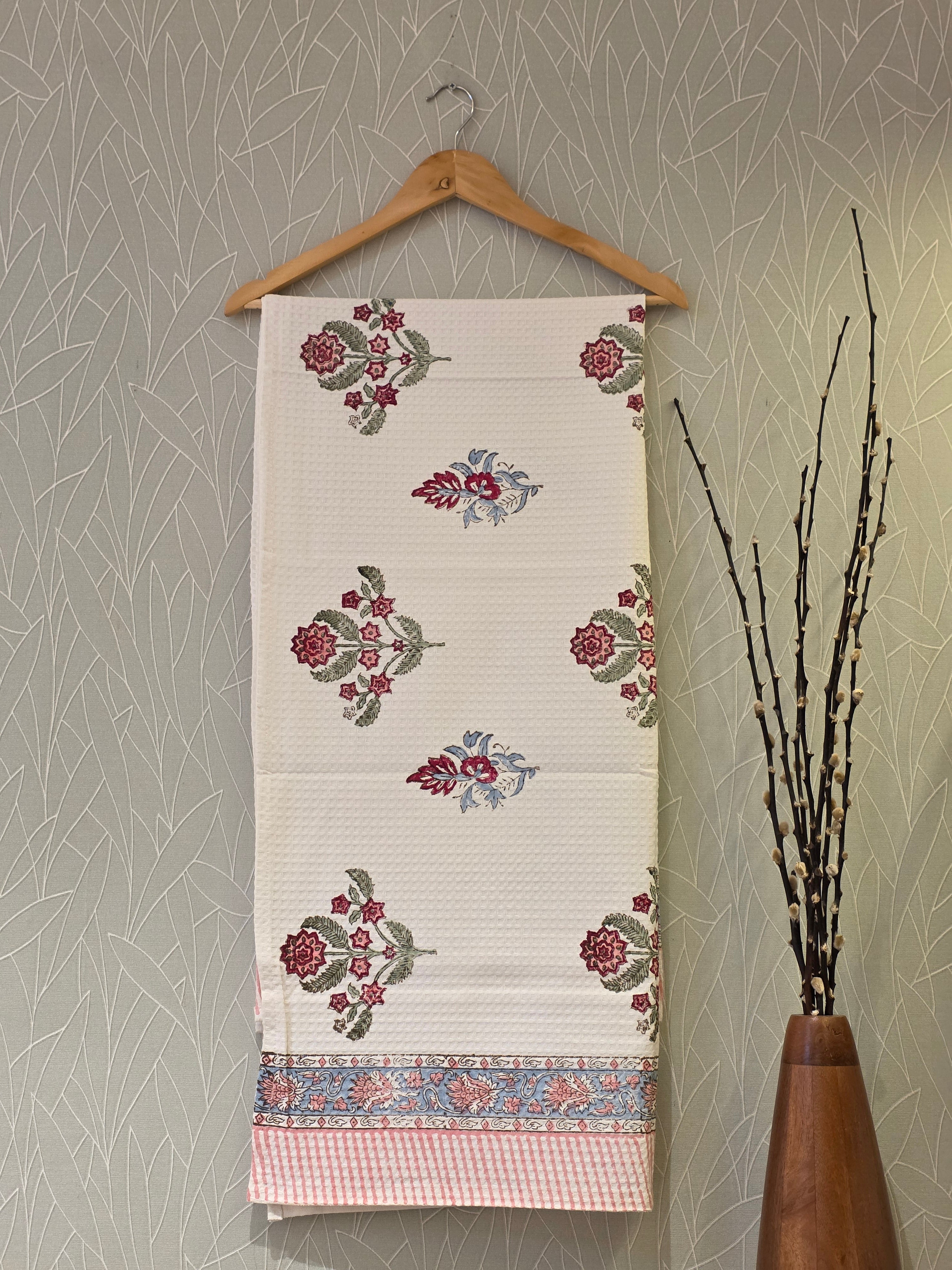Pure Cotton Hand Block Print Bath Towel