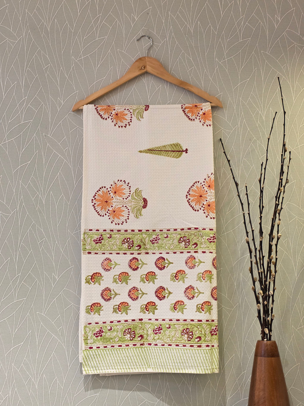 Pure Cotton Hand Block Print Bath Towel
