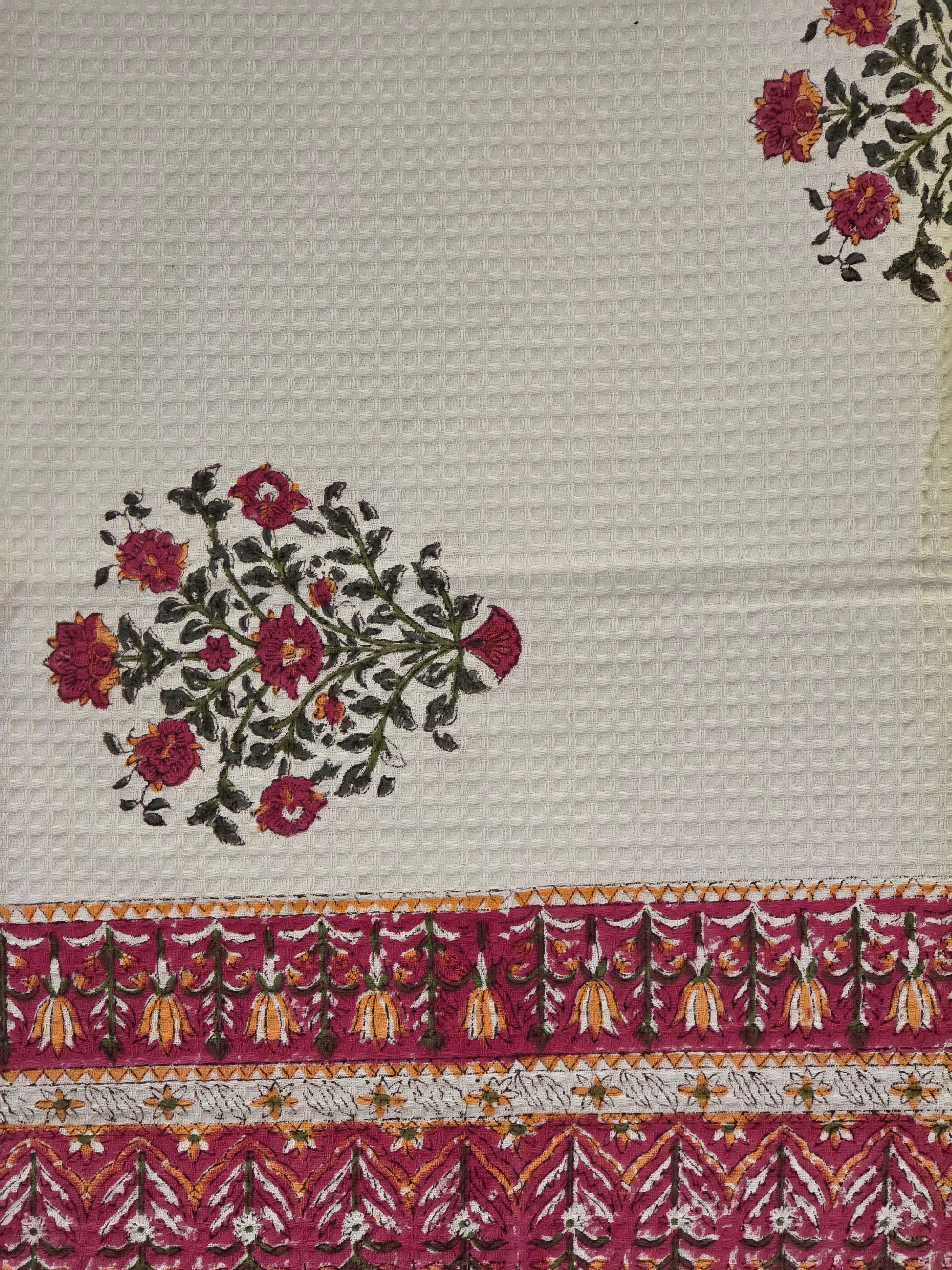 Pure Cotton Hand Block Print Bath Towel