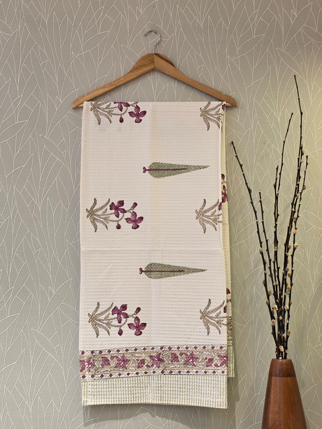 Pure Cotton Hand Block Print Bath Towel
