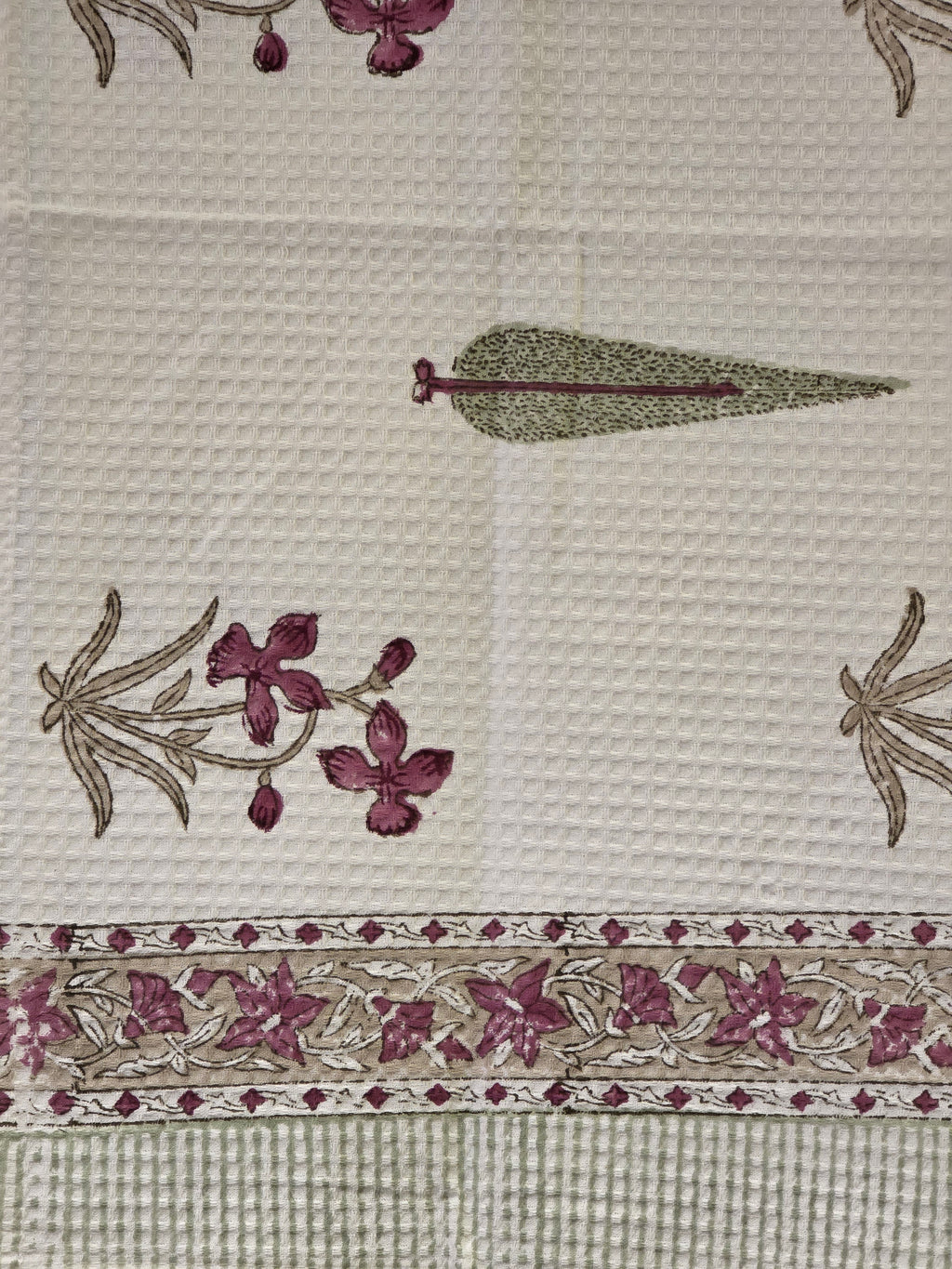 Pure Cotton Hand Block Print Bath Towel