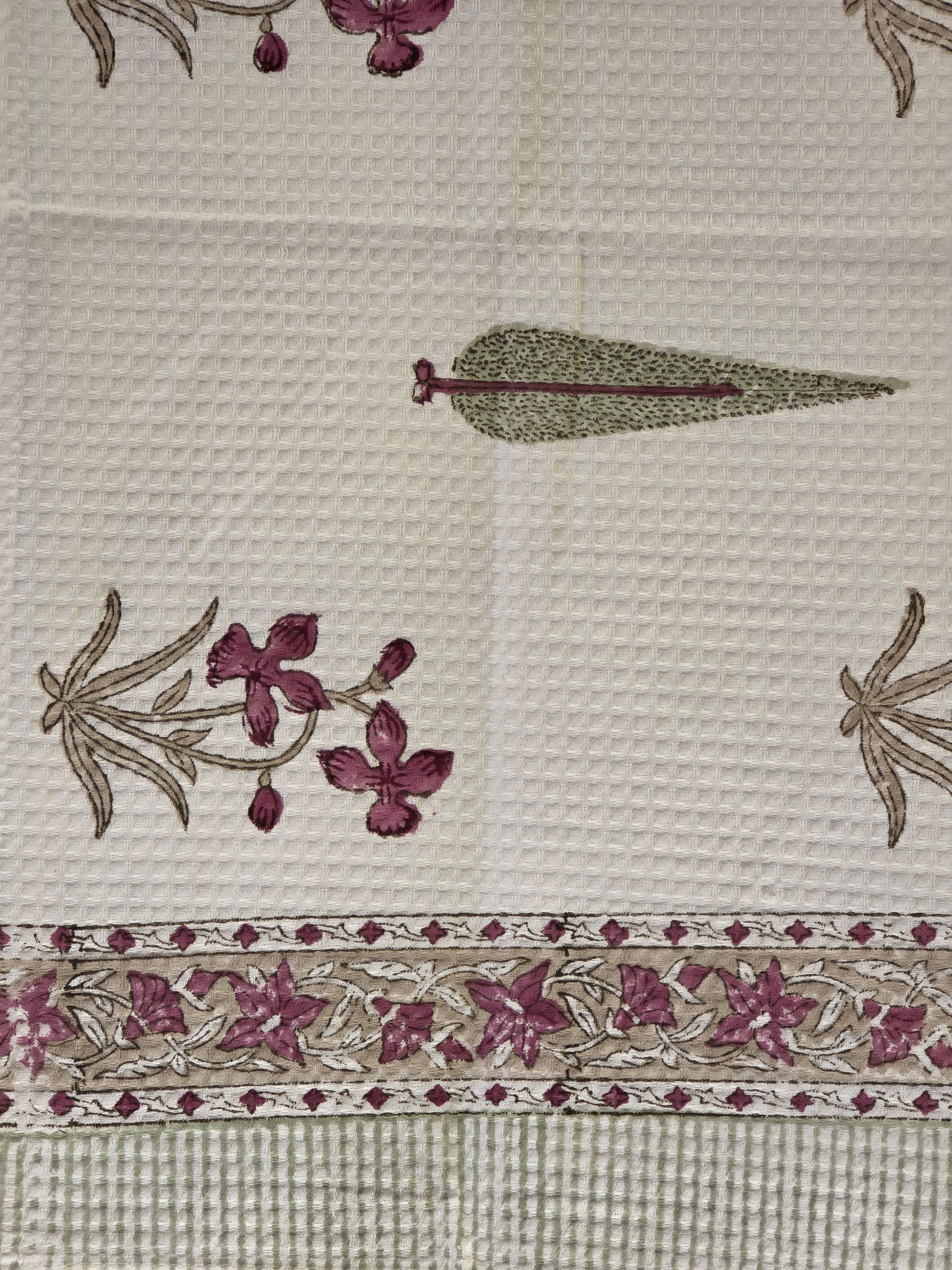 Pure Cotton Hand Block Print Bath Towel