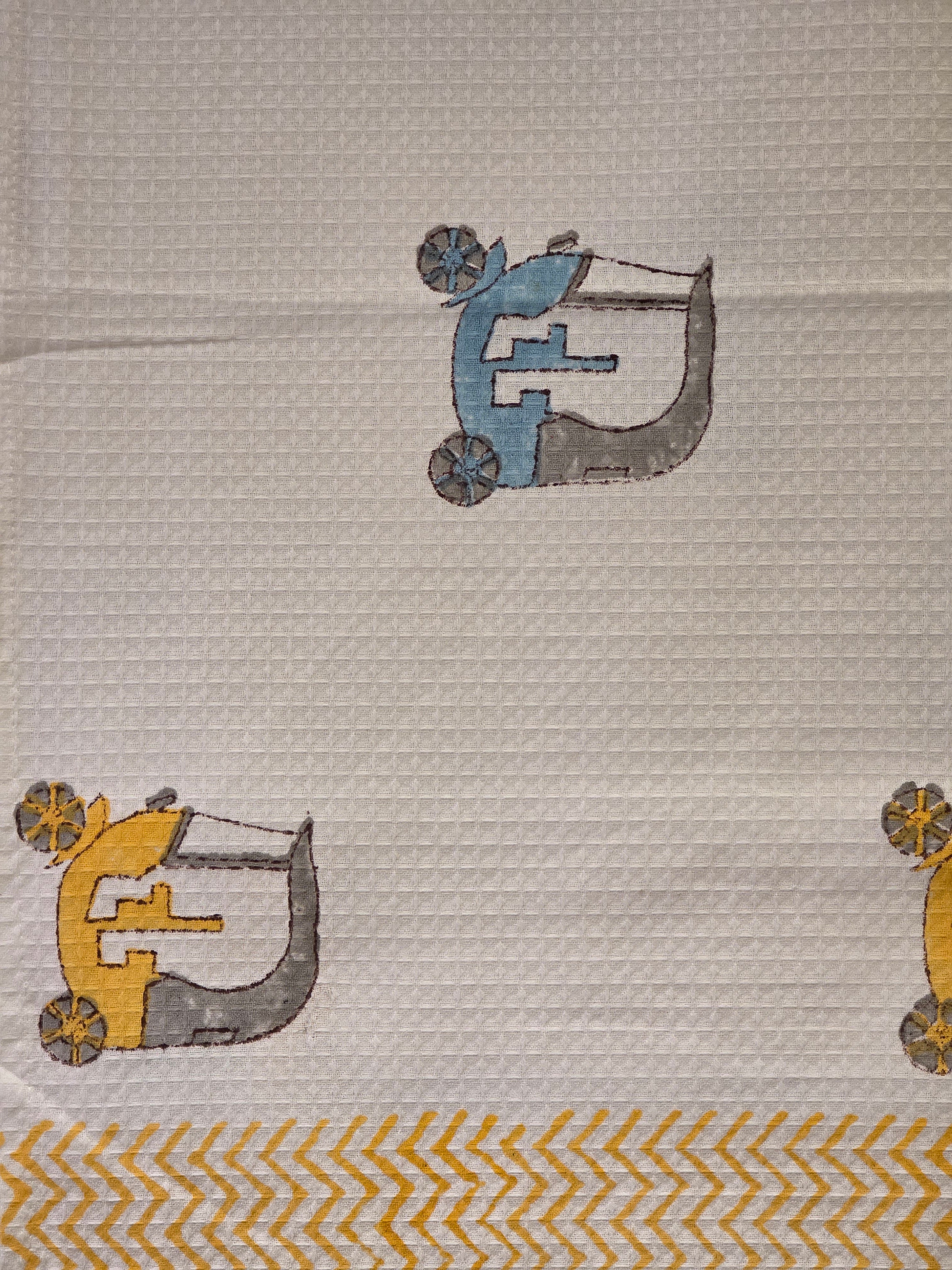 Pure Cotton Hand Block Print Bath Towel