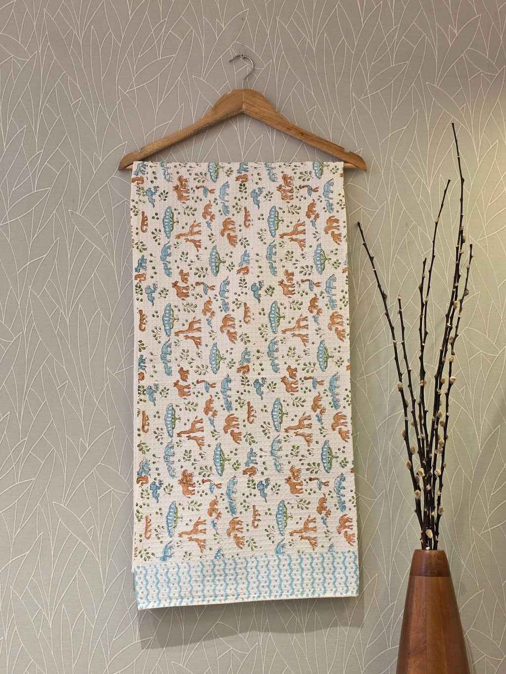 Pure Cotton Hand Block Print Bath Towel