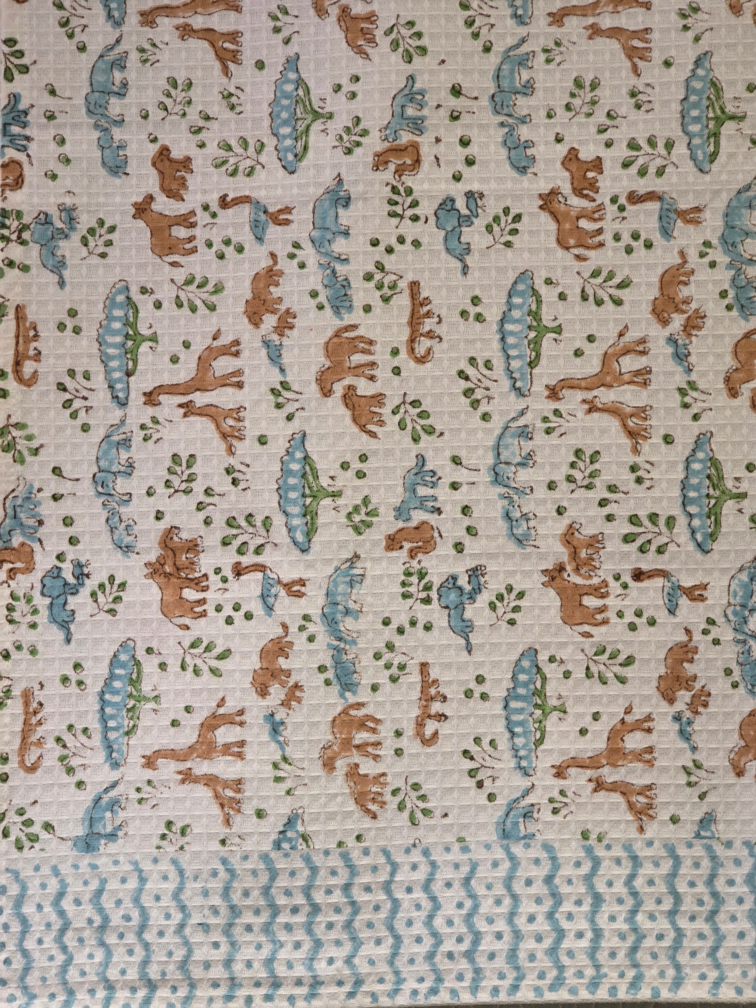 Pure Cotton Hand Block Print Bath Towel