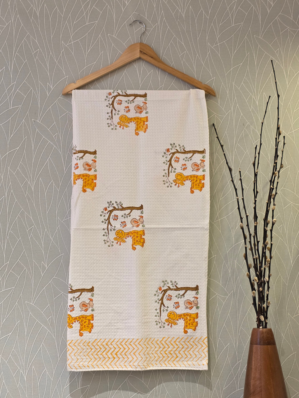 Pure Cotton Hand Block Print Bath Towel
