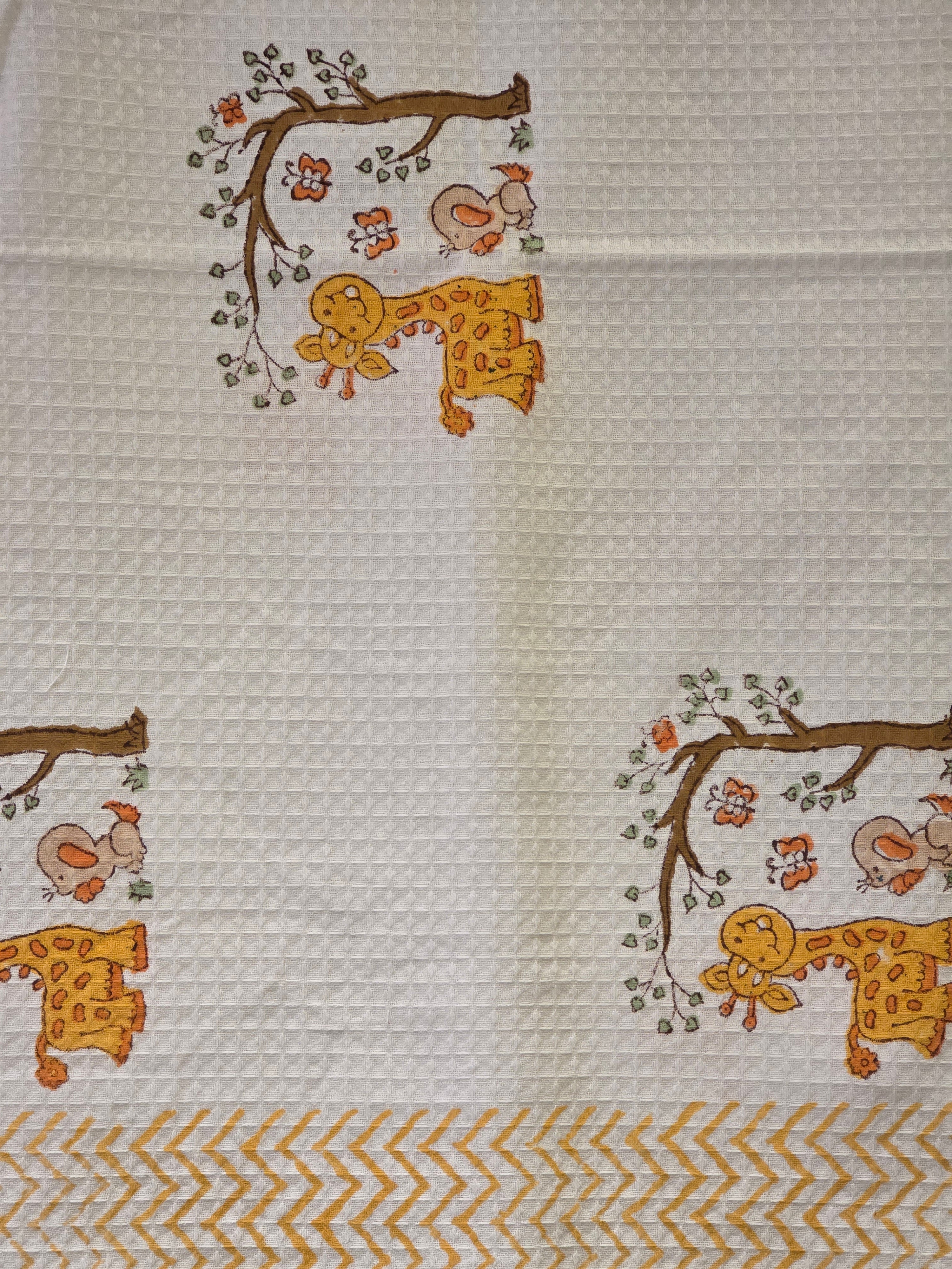 Pure Cotton Hand Block Print Bath Towel