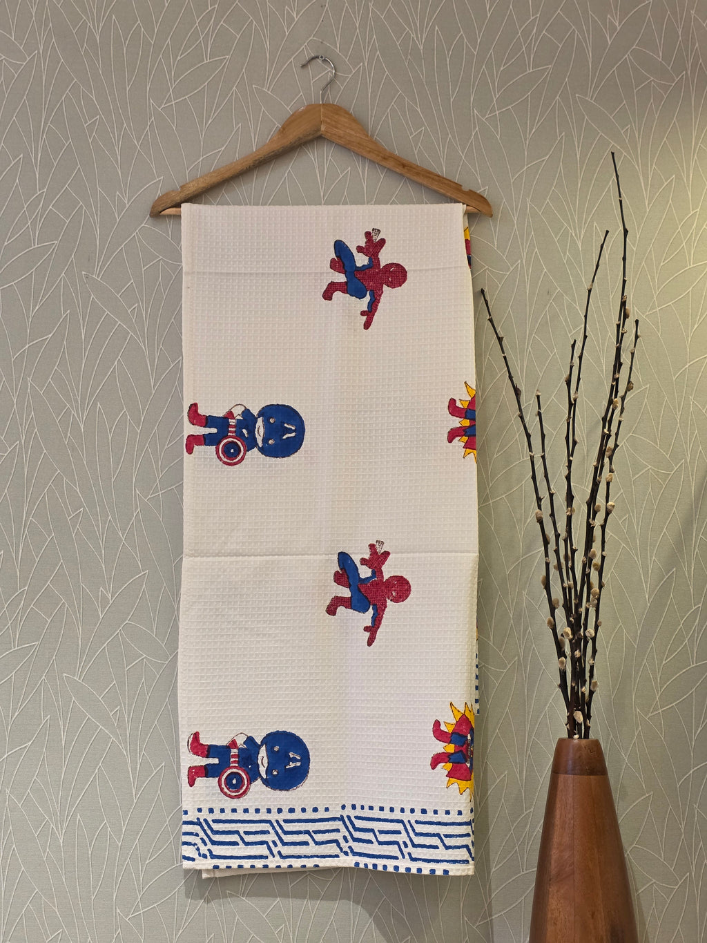 Pure Cotton Hand Block Print Bath Towel