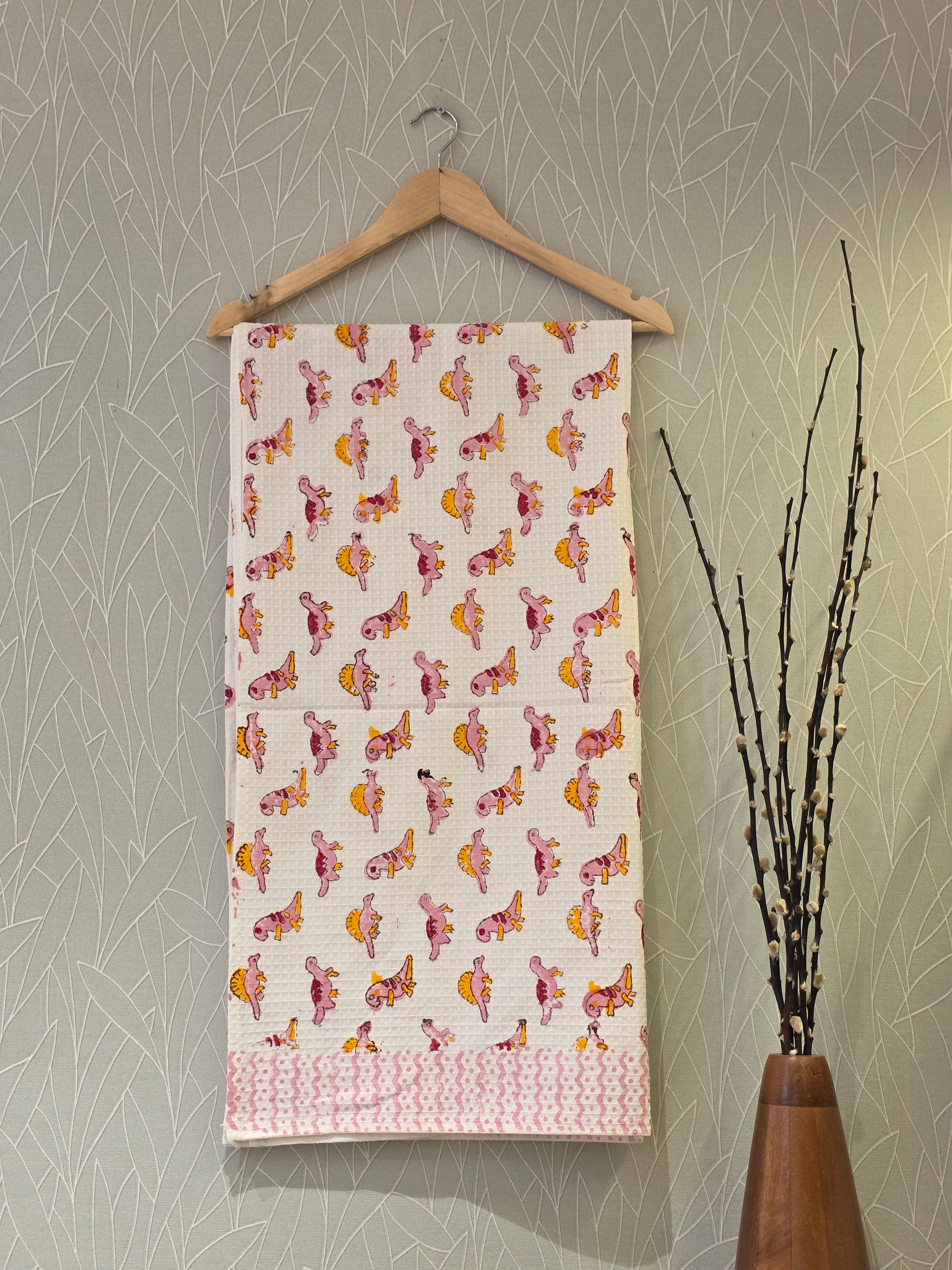Pure Cotton Hand Block Print Bath Towel