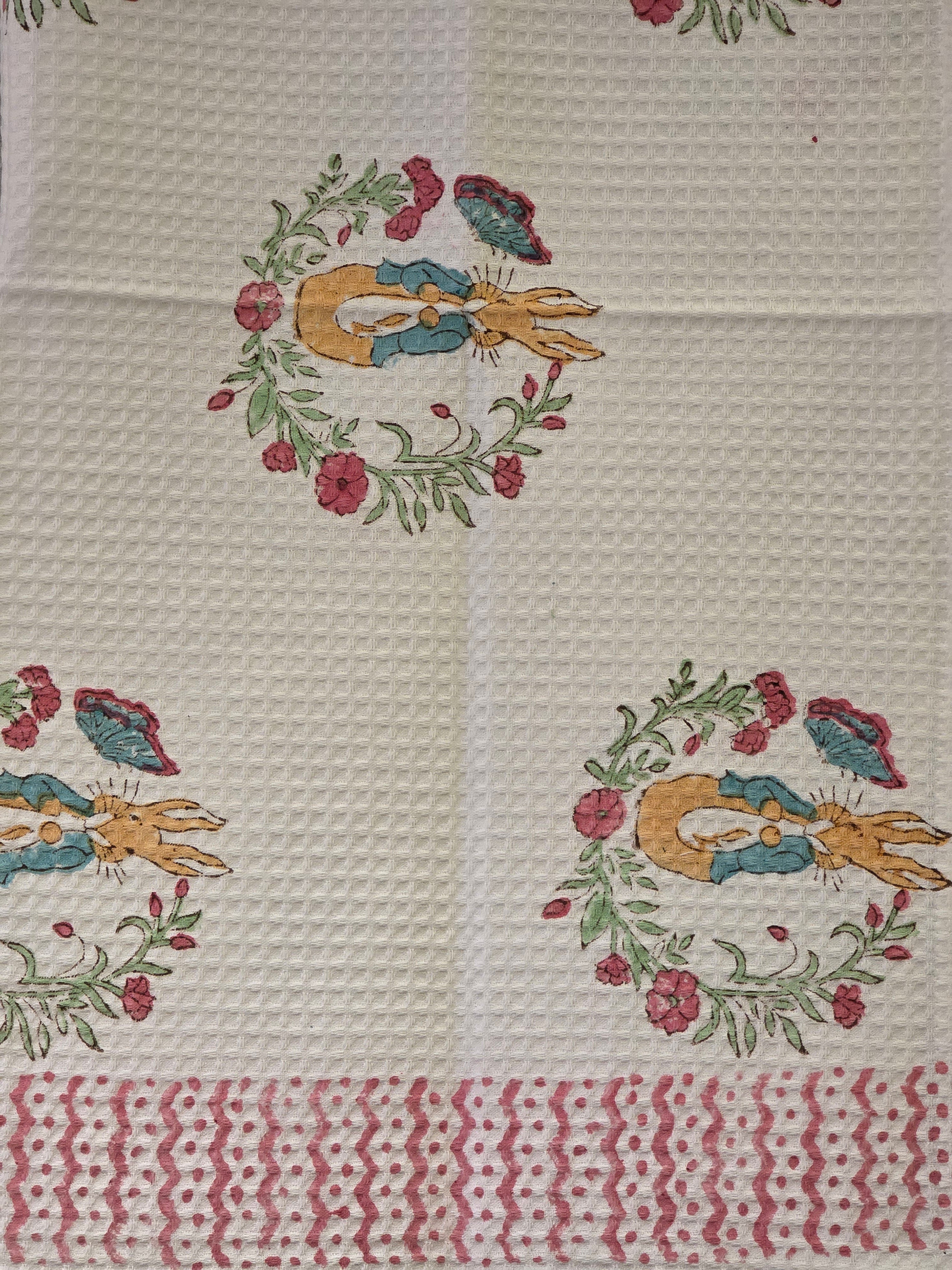 Pure Cotton Hand Block Print Bath Towel
