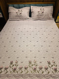 King Size Embroidered Bedsheet Set