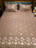 King Size Embroidered Bedsheet Set