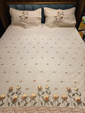 King Size Embroidered Bedsheet Set