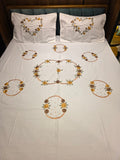 King Size Embroidered Bedsheet Set