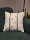 Lace Embroidered Cushion Cover – 16 x 16 inches