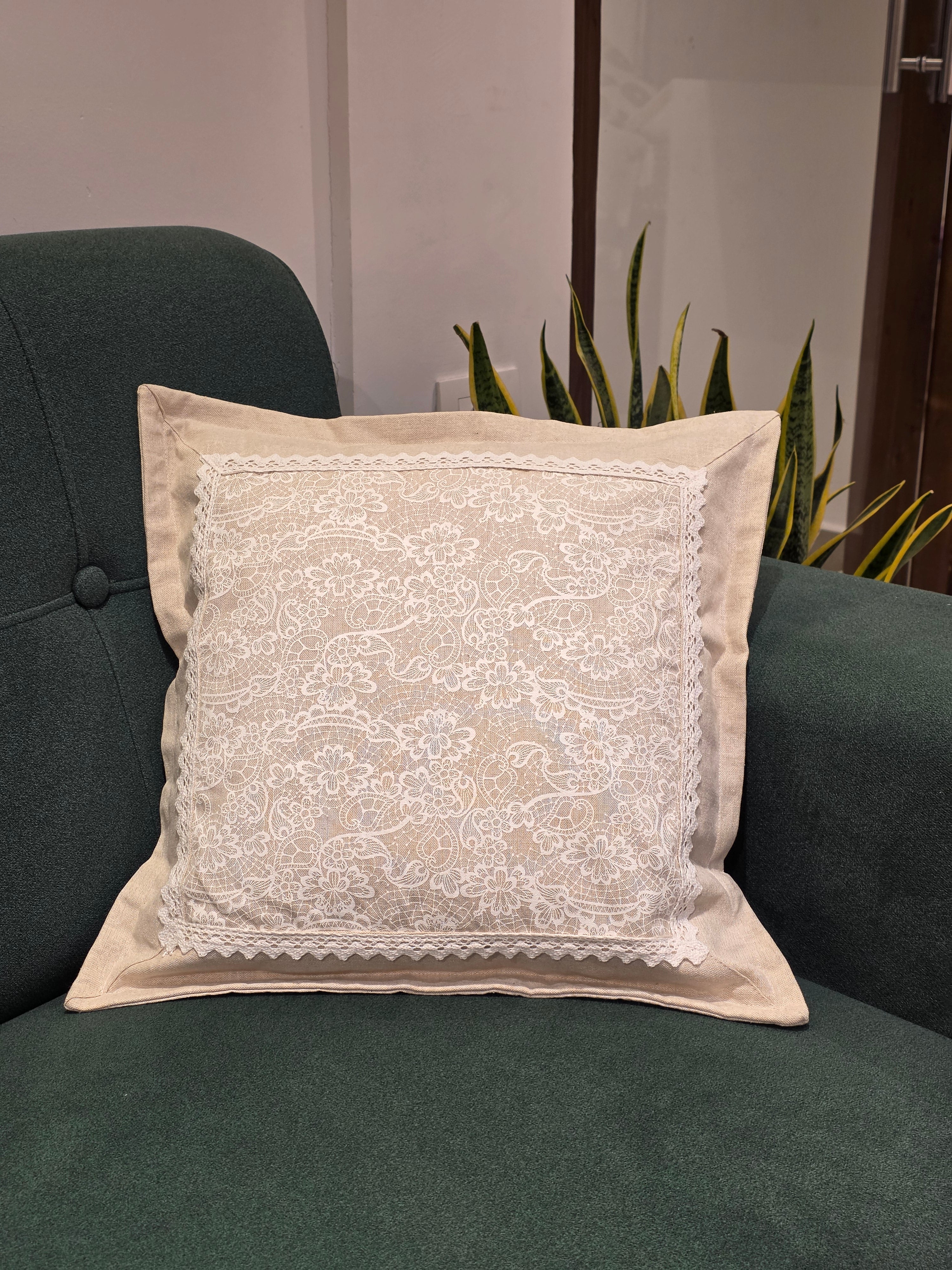 Lace Cushion Cover – 16 x 16 inches