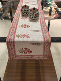 Hand Block Printed Jute Table Runner