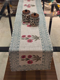 Hand Block Printed Jute Table Runner