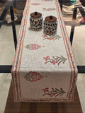 Hand Block Printed Jute Table Runner