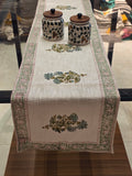 Hand Block Printed Jute Table Runner
