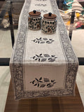 Hand Block Printed Jute Table Runner
