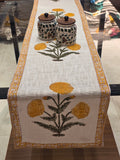 Hand Block Printed Jute Table Runner