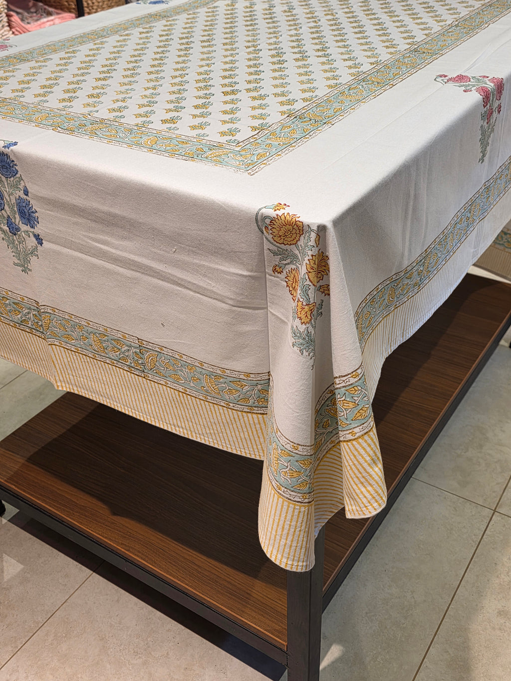 Hand Block Printed Table Cloth