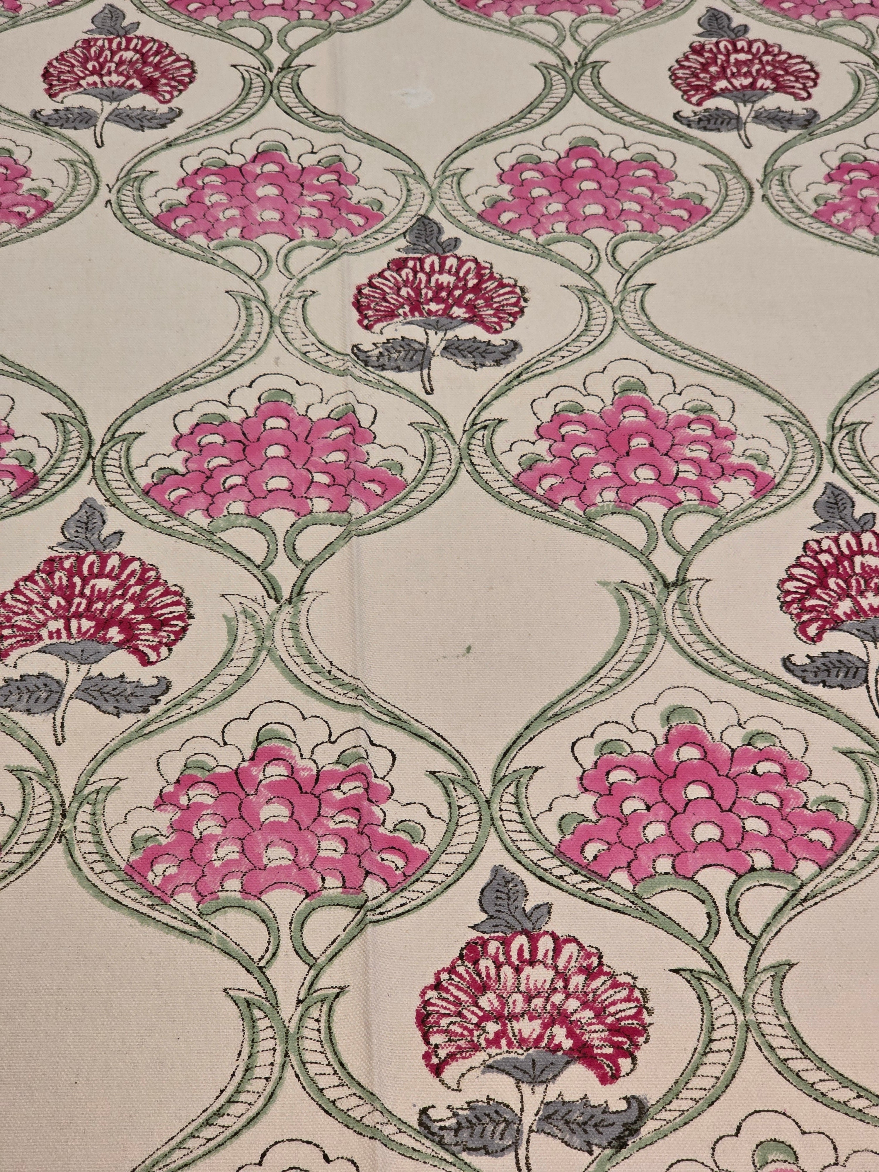 Hand Block Printed Table Cloth - 6 SEATER