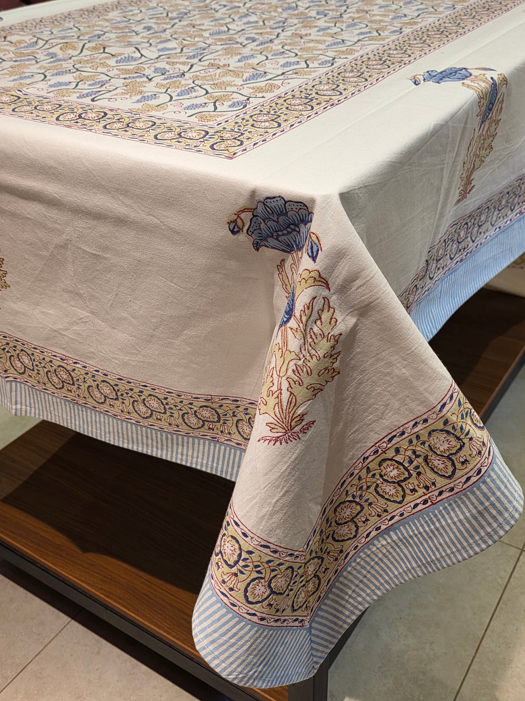 Hand Block Printed Table Cloth – 8 SEATER