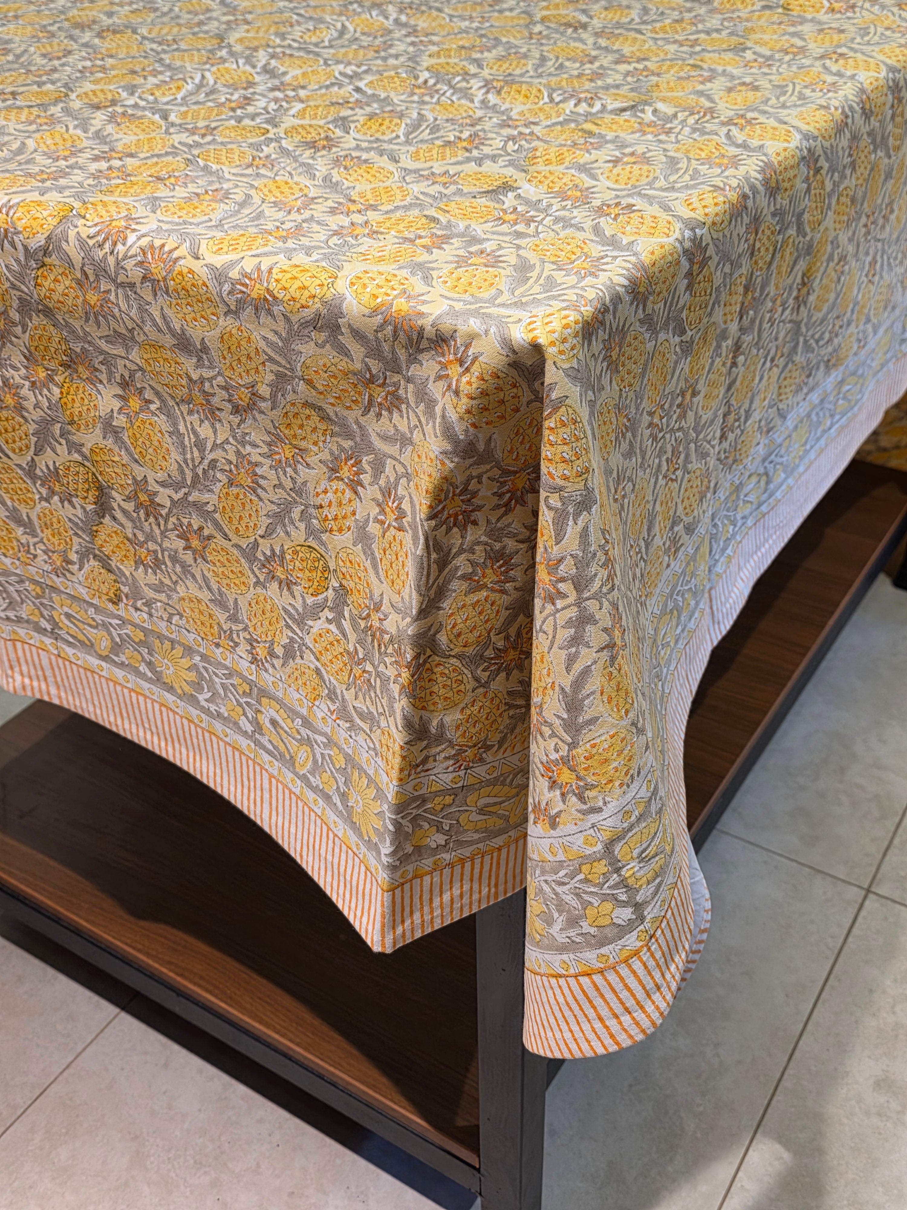 Hand Block Printed Table Cloth – 8 SEATER