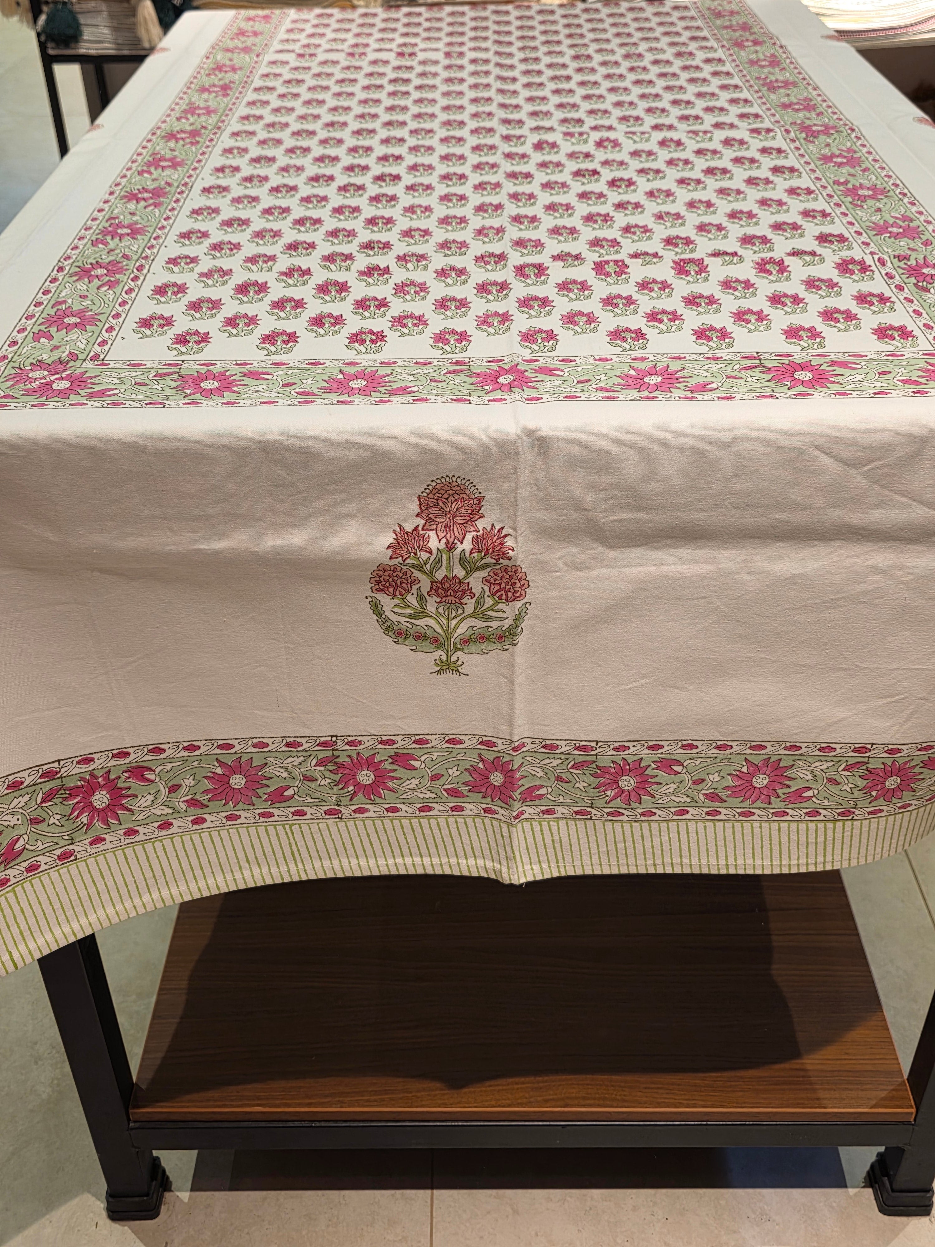 Hand Block Printed Table Cloth – 8 SEATER