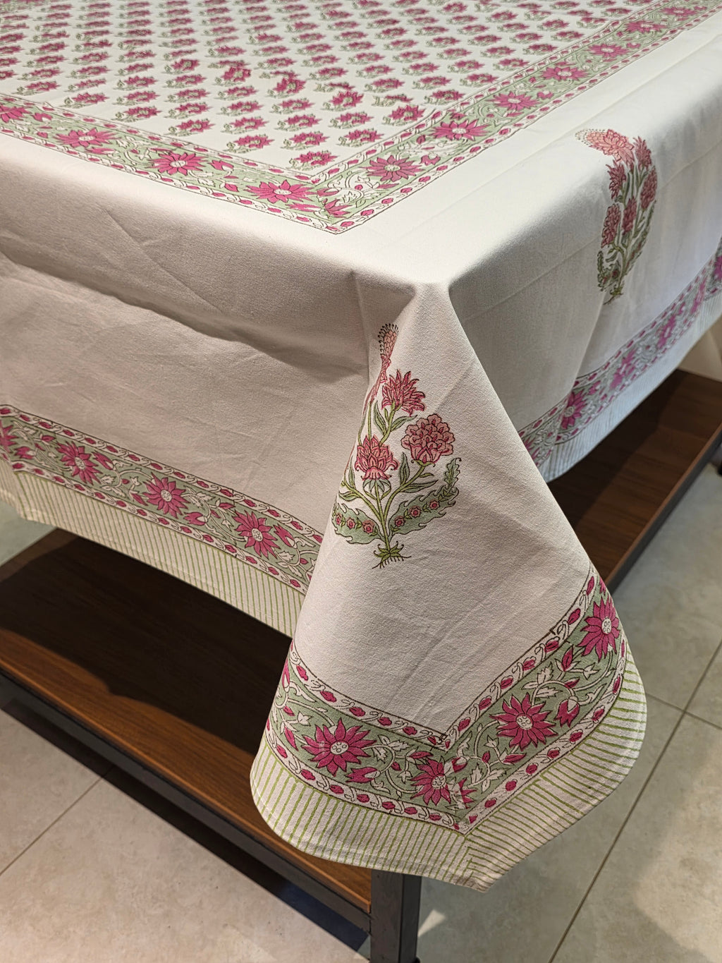 Hand Block Printed Table Cloth – 8 SEATER