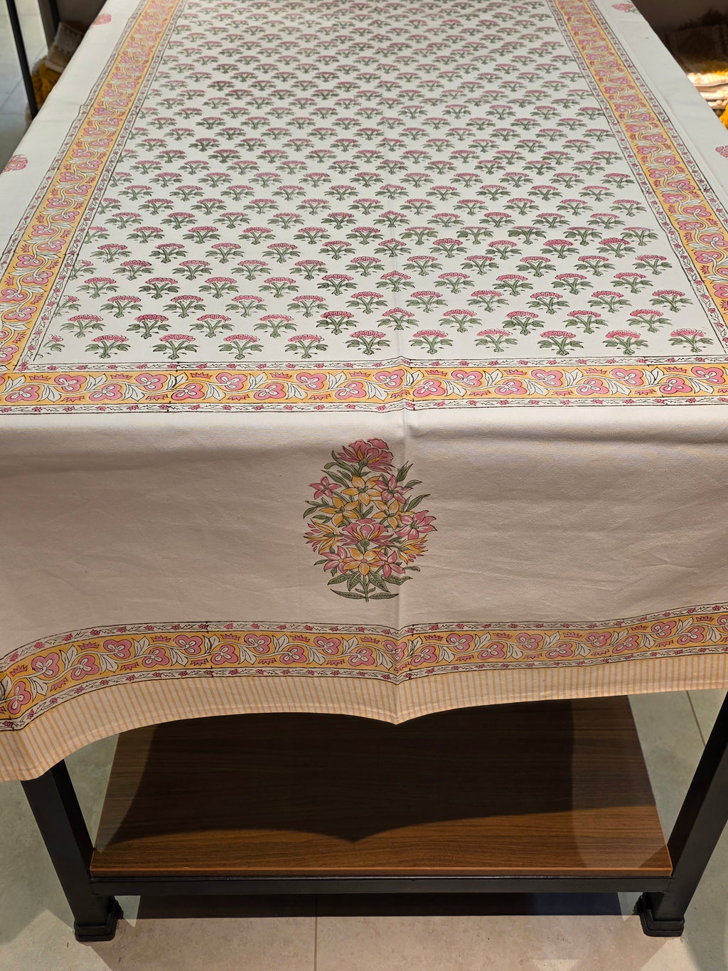 Hand Block Printed Table Cloth – 8 SEATER