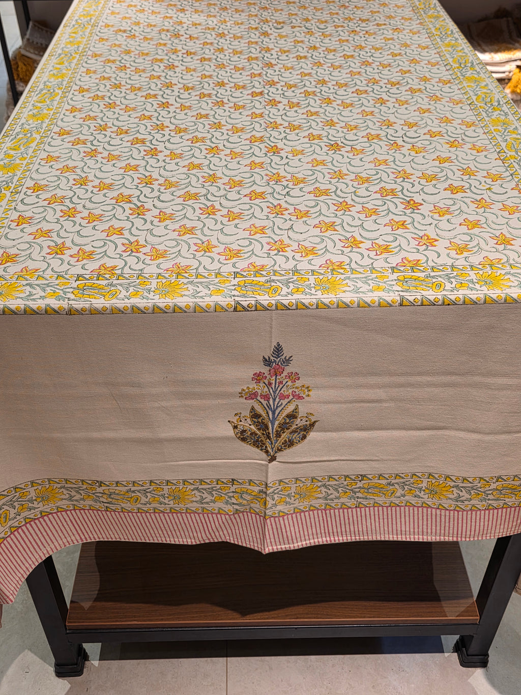 Hand Block Printed Table Cloth – 8 SEATER