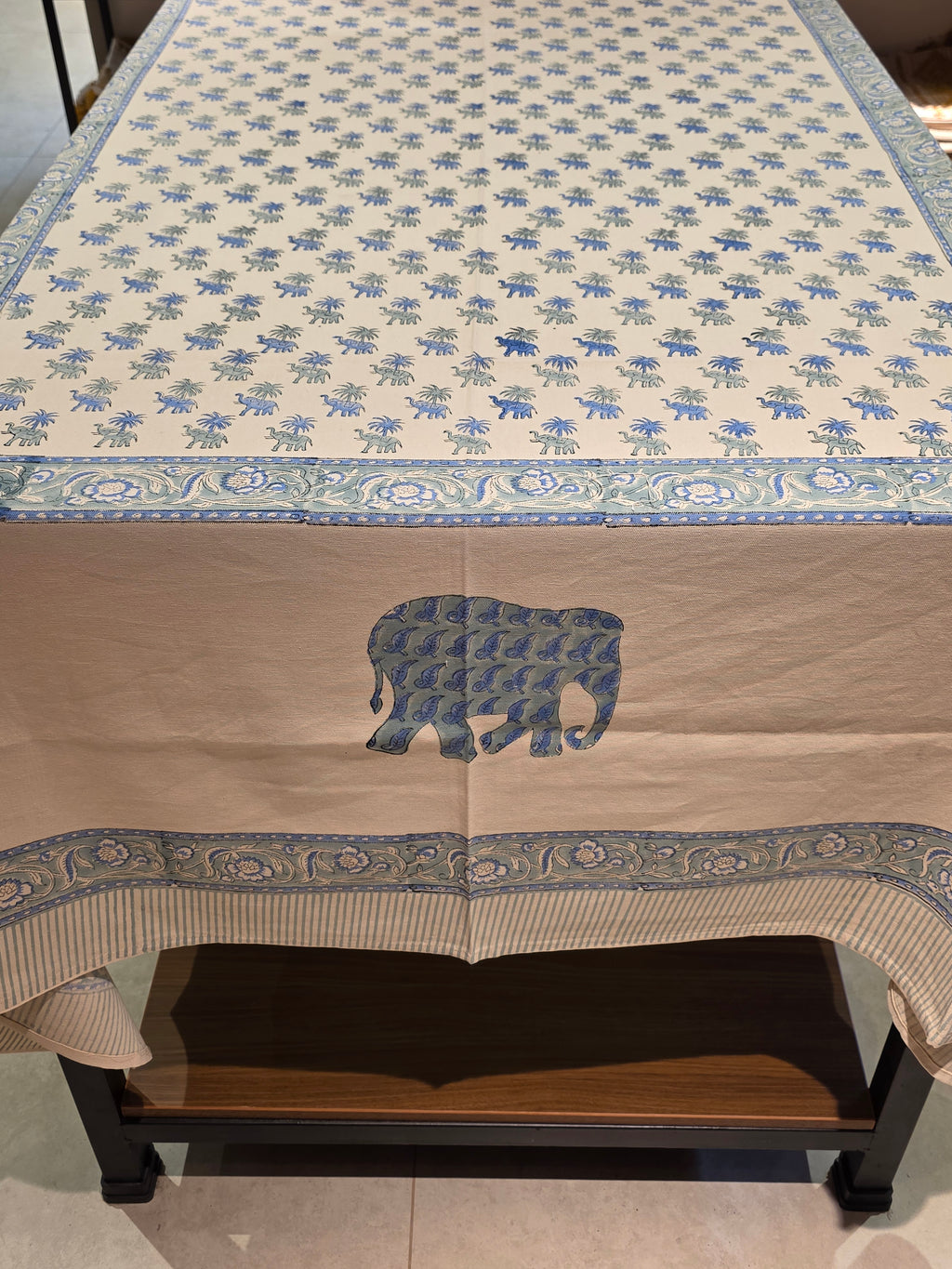 Hand Block Printed Table Cloth – 8 SEATER