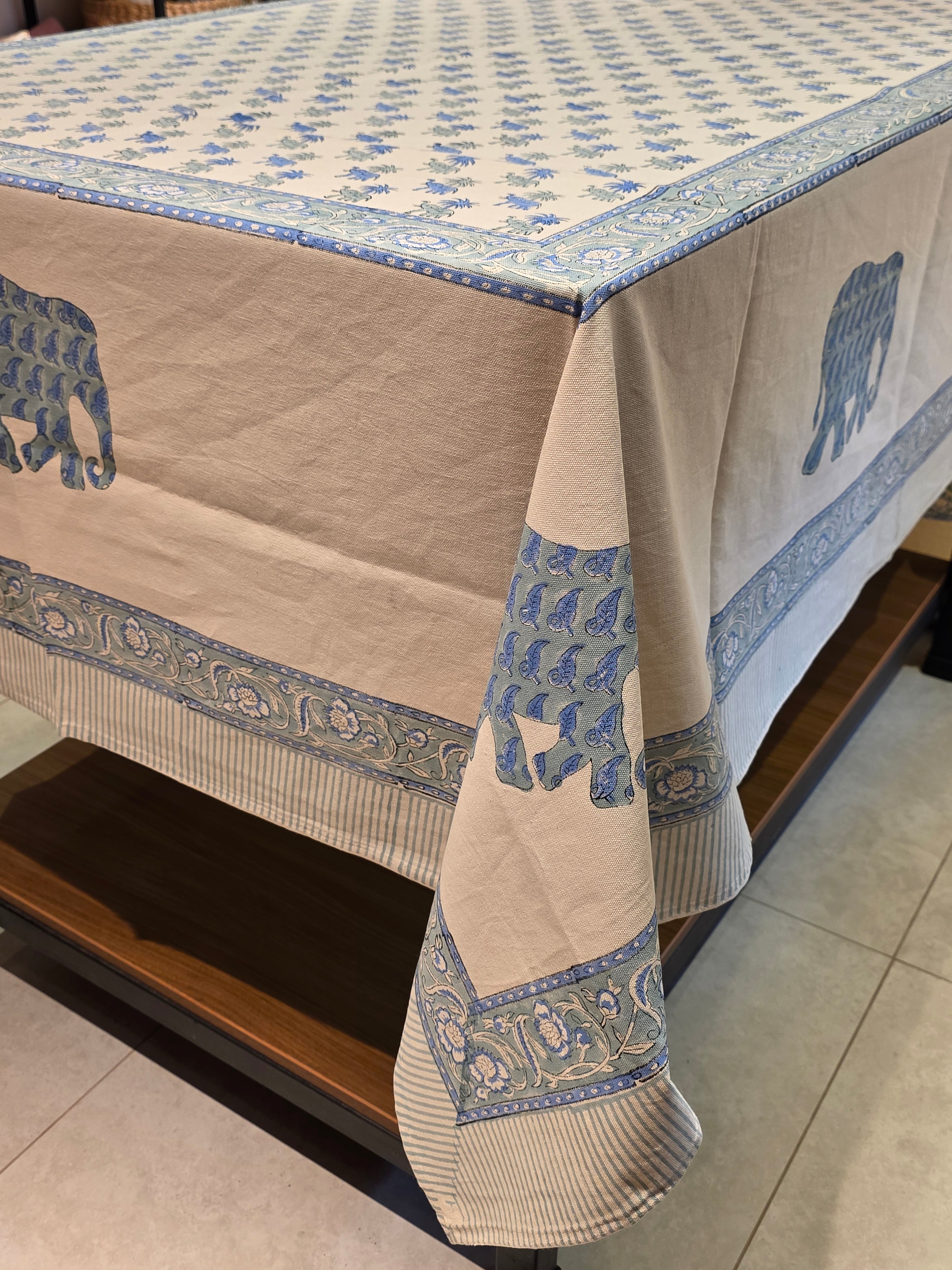 Hand Block Printed Table Cloth – 8 SEATER