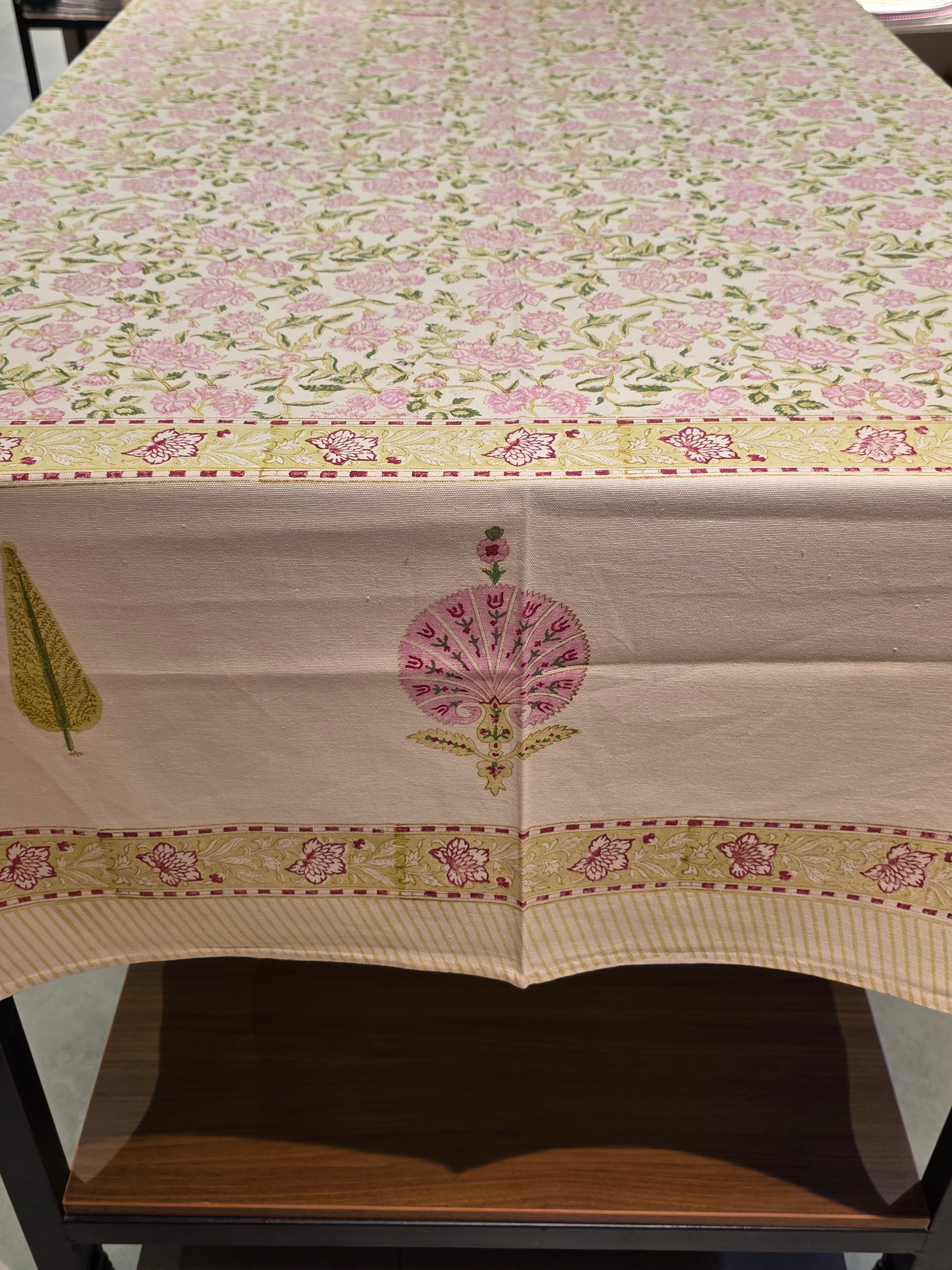 Hand Block Printed Table Cloth – 8 SEATER
